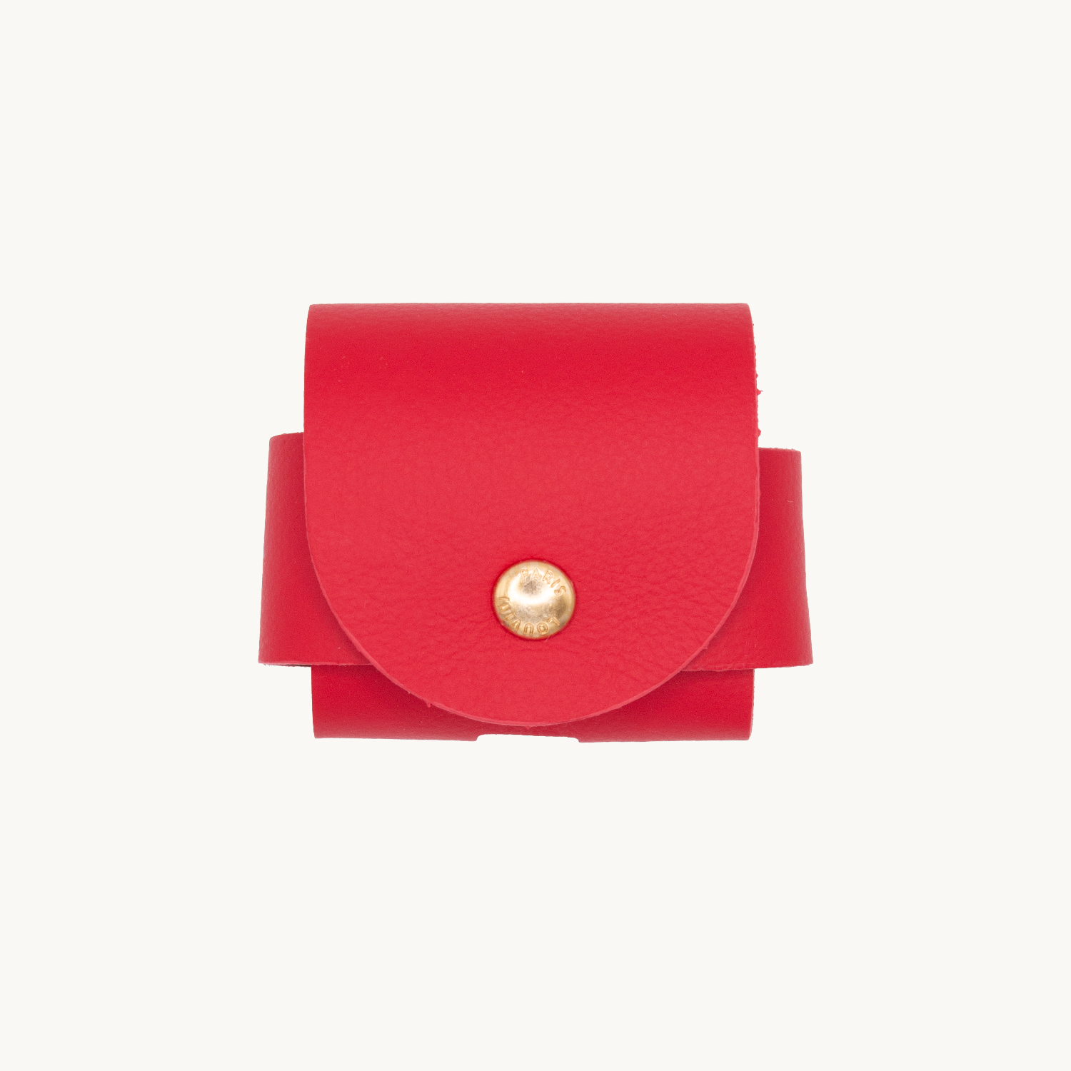 ÉTUI EN CUIR ROUGE POUR AIRPODS
