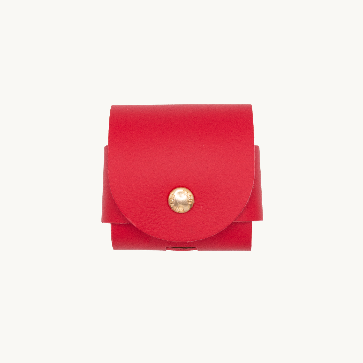 ÉTUI EN CUIR ROUGE POUR AIRPODS