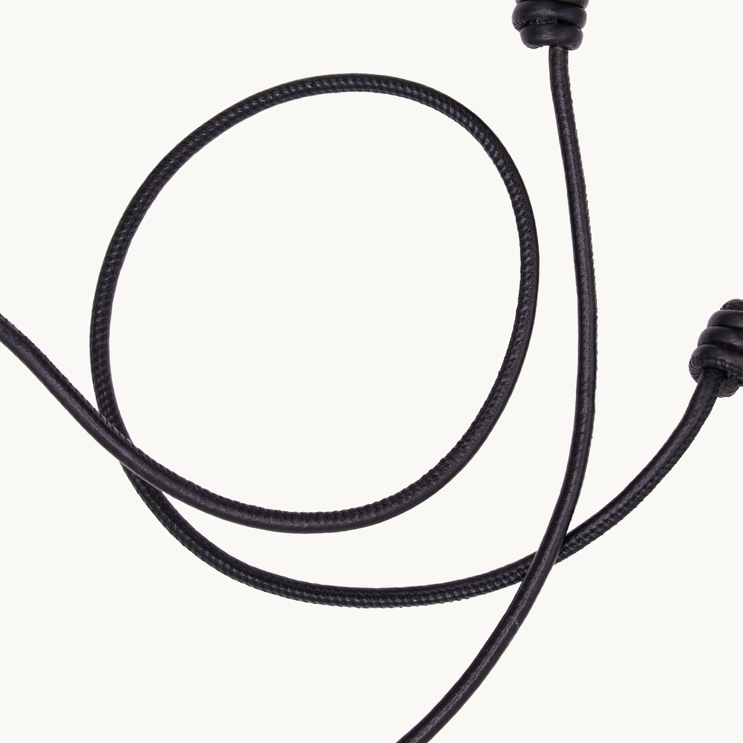 Cordon cuir Noir Metallisé bandouliere pour telephone avec mousquetons