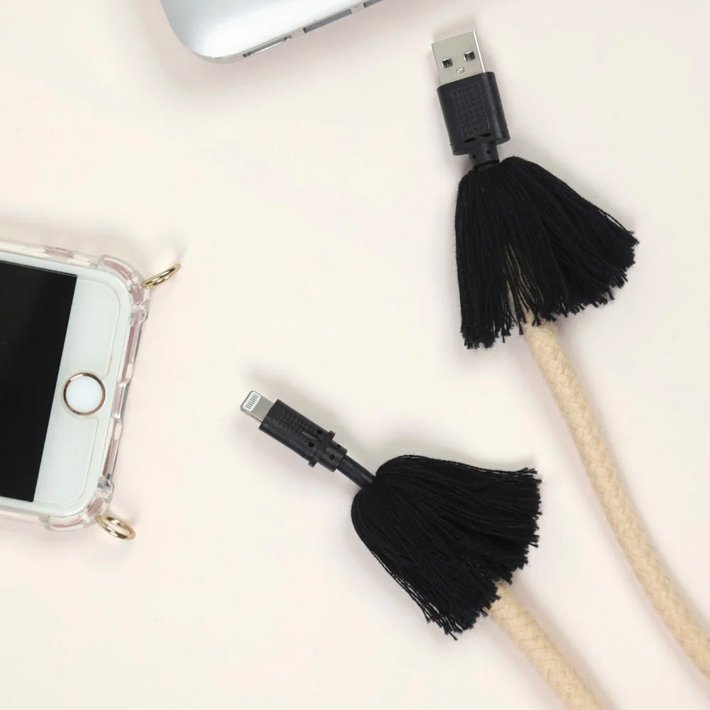 Cordon de telephone avec froufrou et câbles