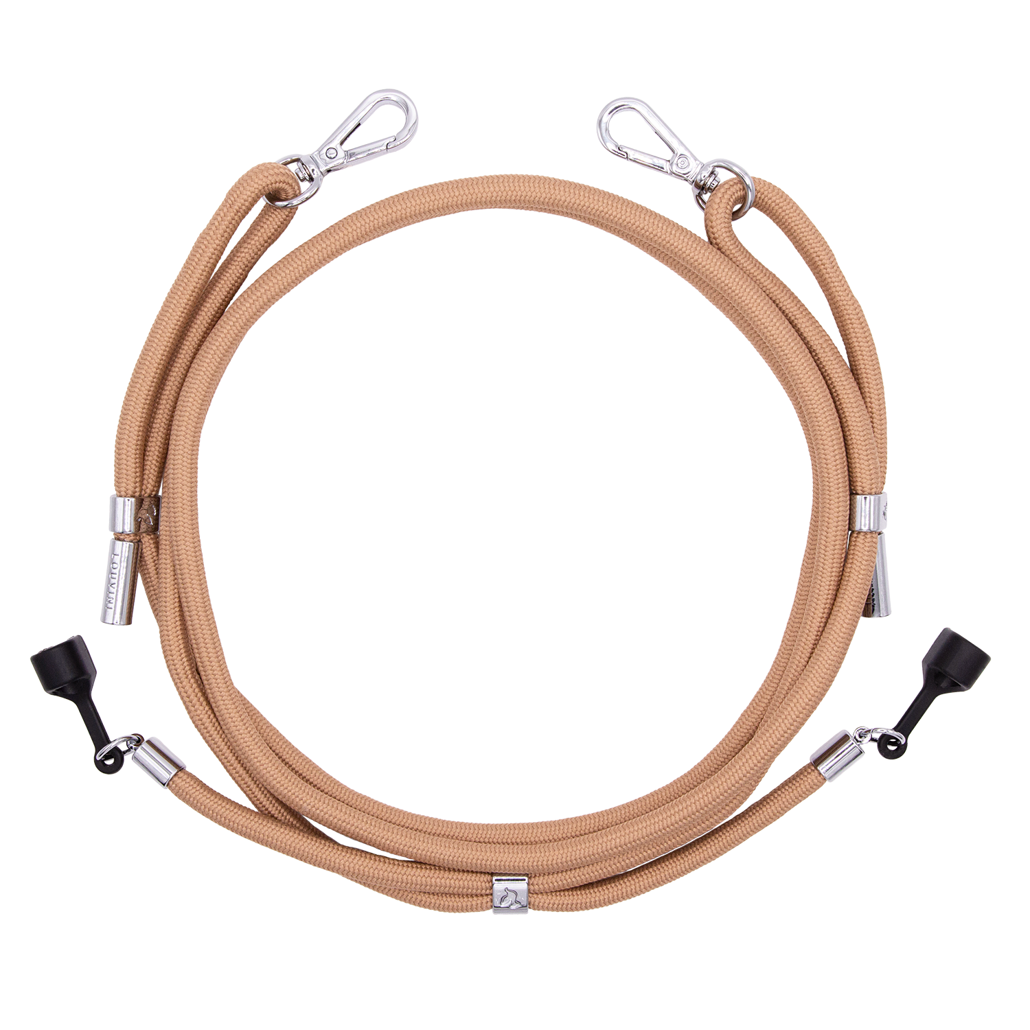 cordon reglable pour telephone et ecouteurs avec mousquetons