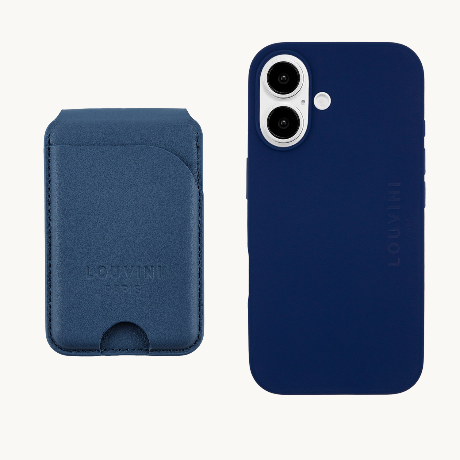 LEO MAGSAFE Case Navy & SENTRA Card Holder Blue