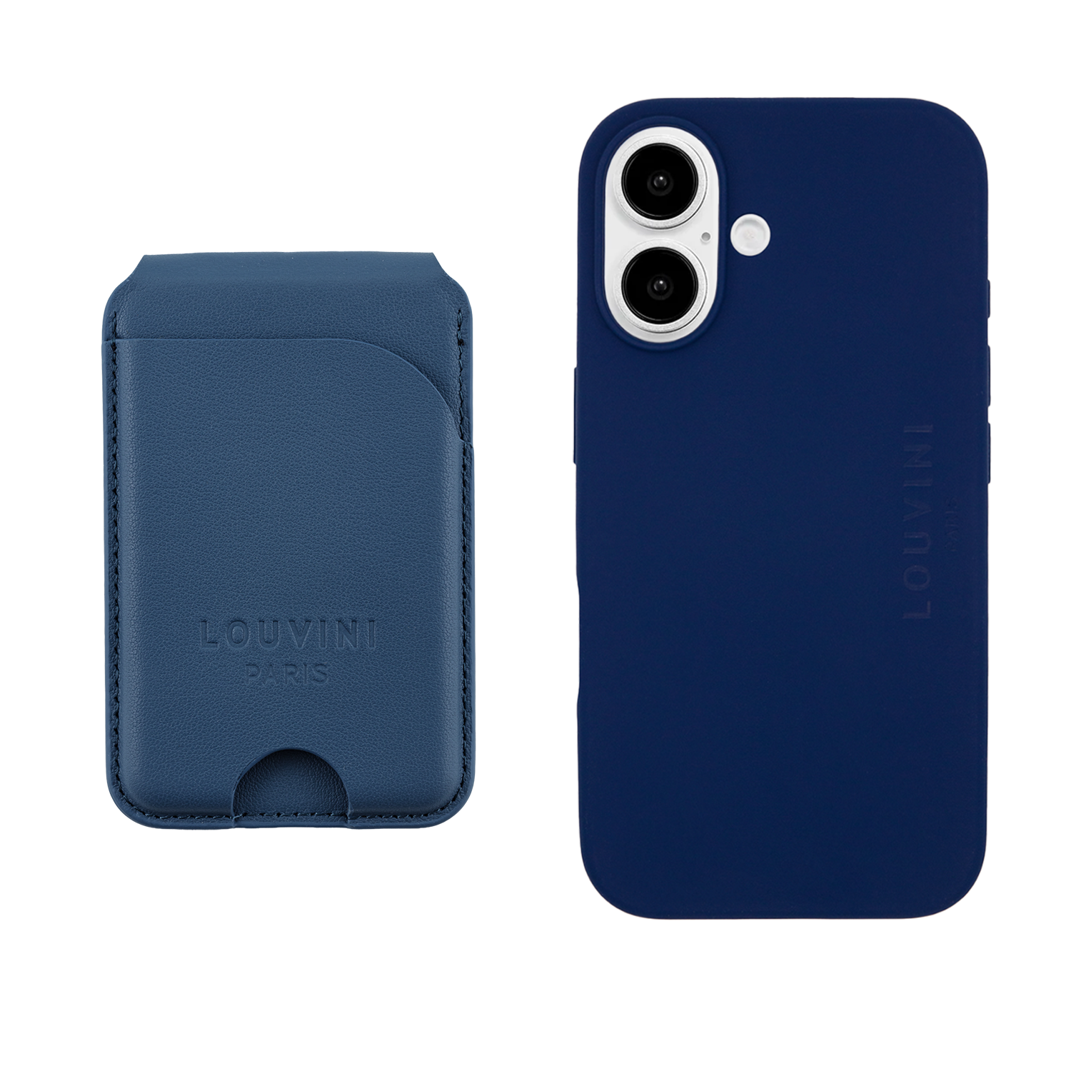 LEO MAGSAFE Case Navy & SENTRA Card Holder Blue