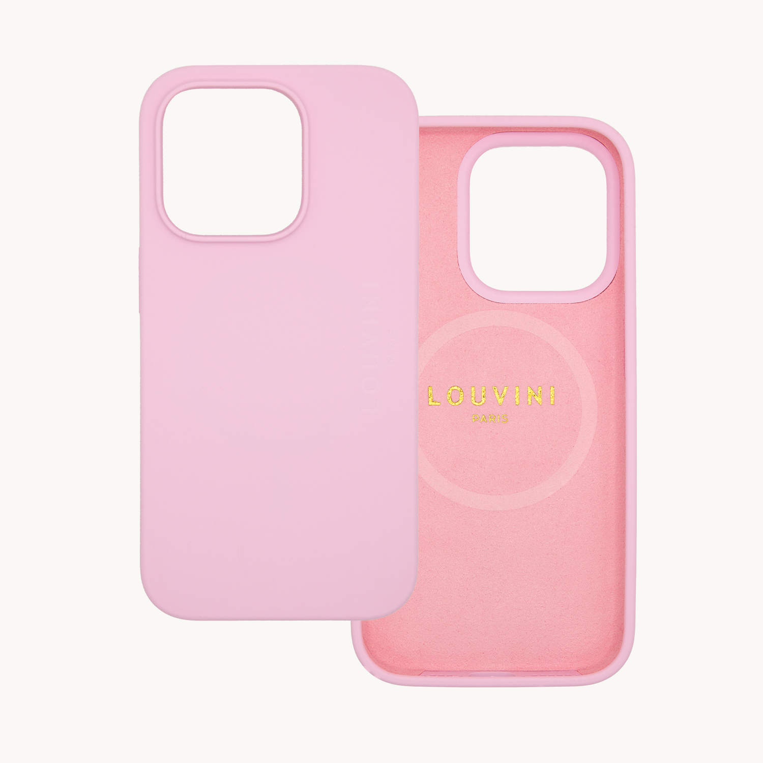 coque iPhone silicone rose double face