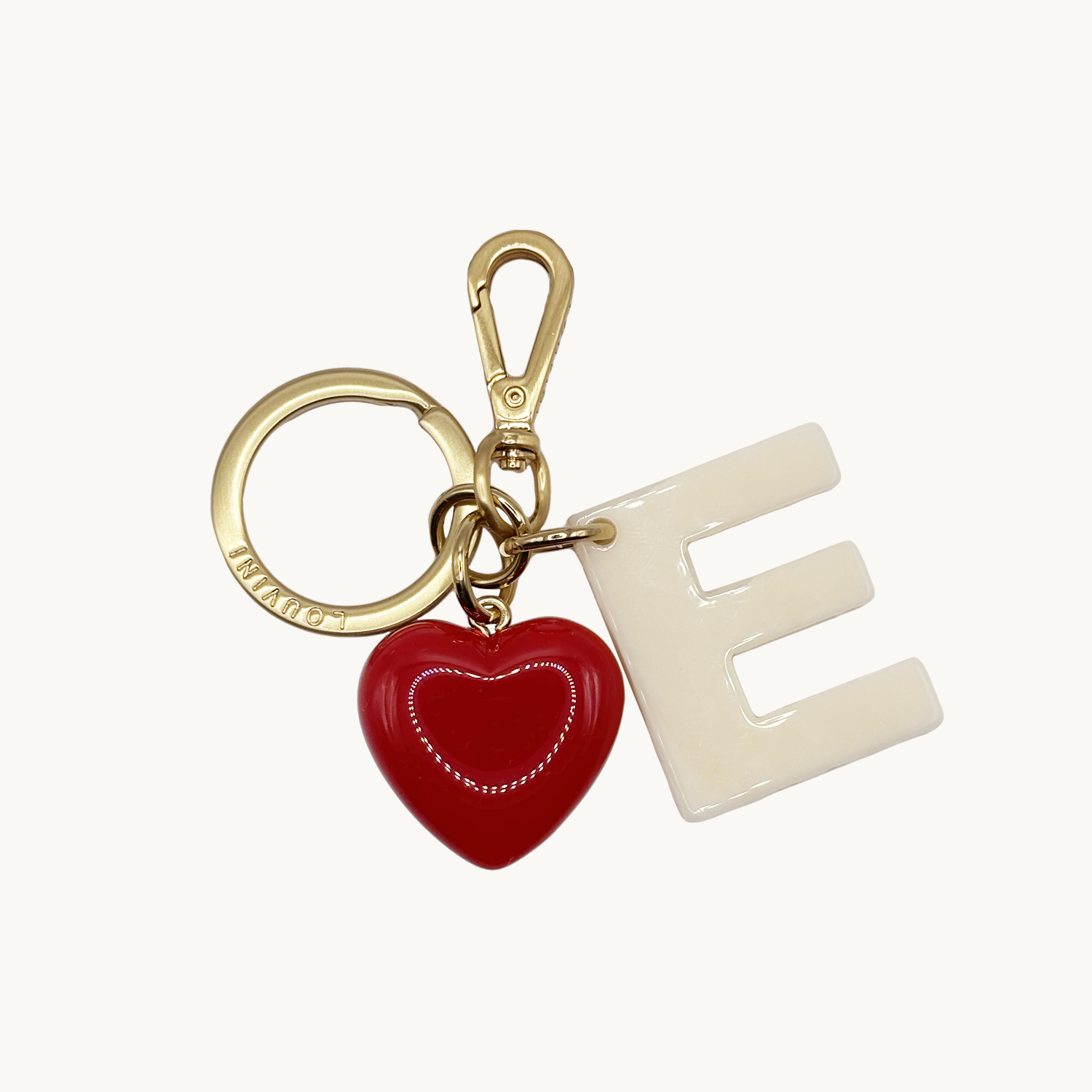 KEY RING - LETTRE D'AMOUR E