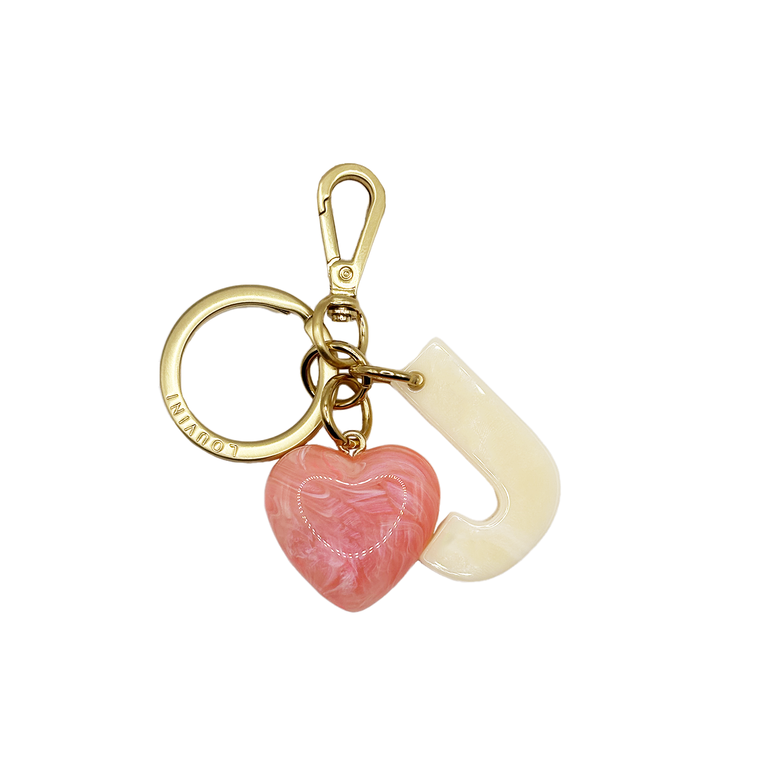 KEY RING - LETTRE D'AMOUR J