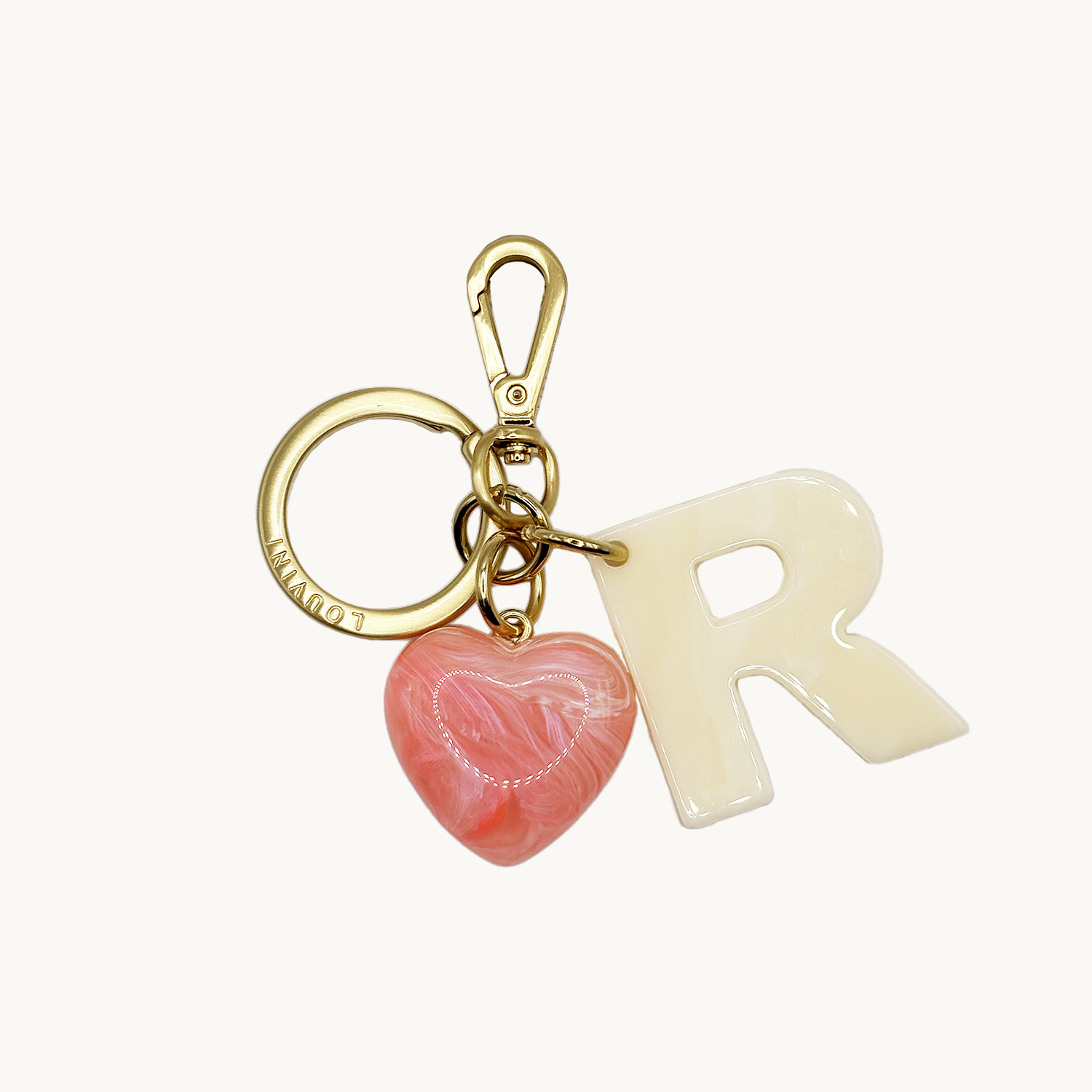 KEY RING - LETTRE D'AMOUR R