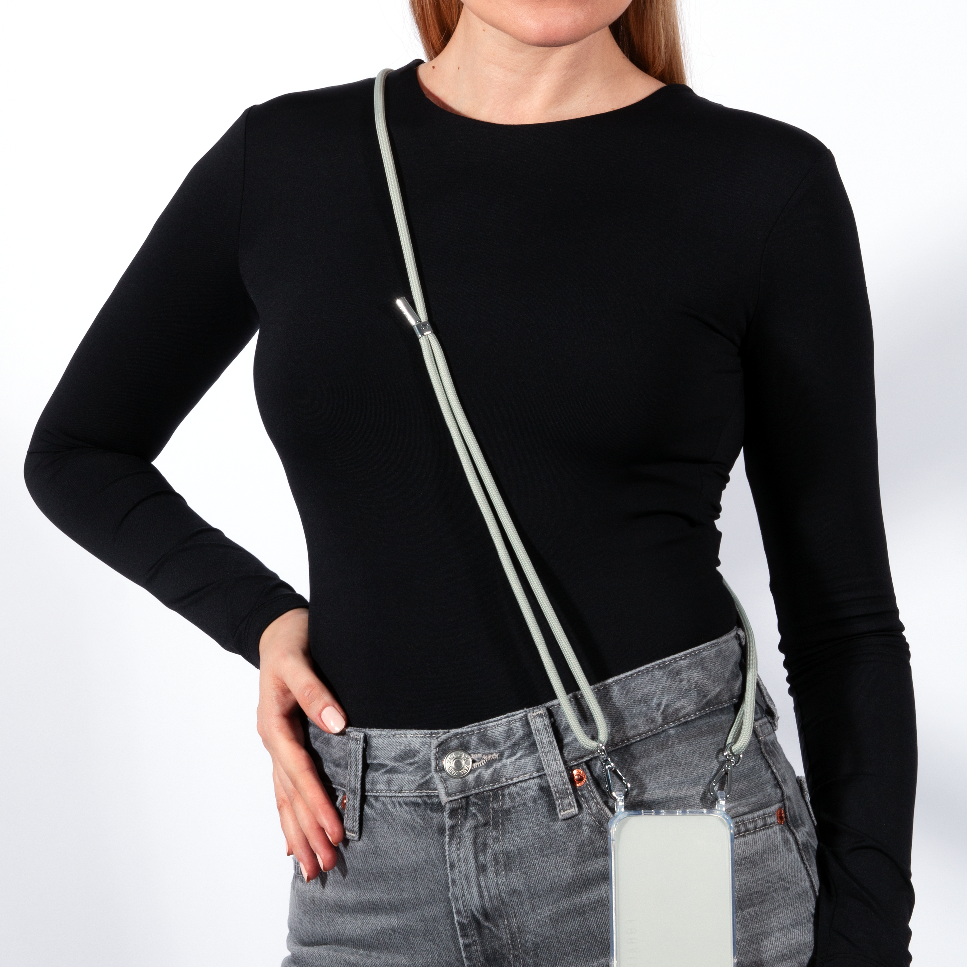 Cordon pour téléphone ajustable anthracite