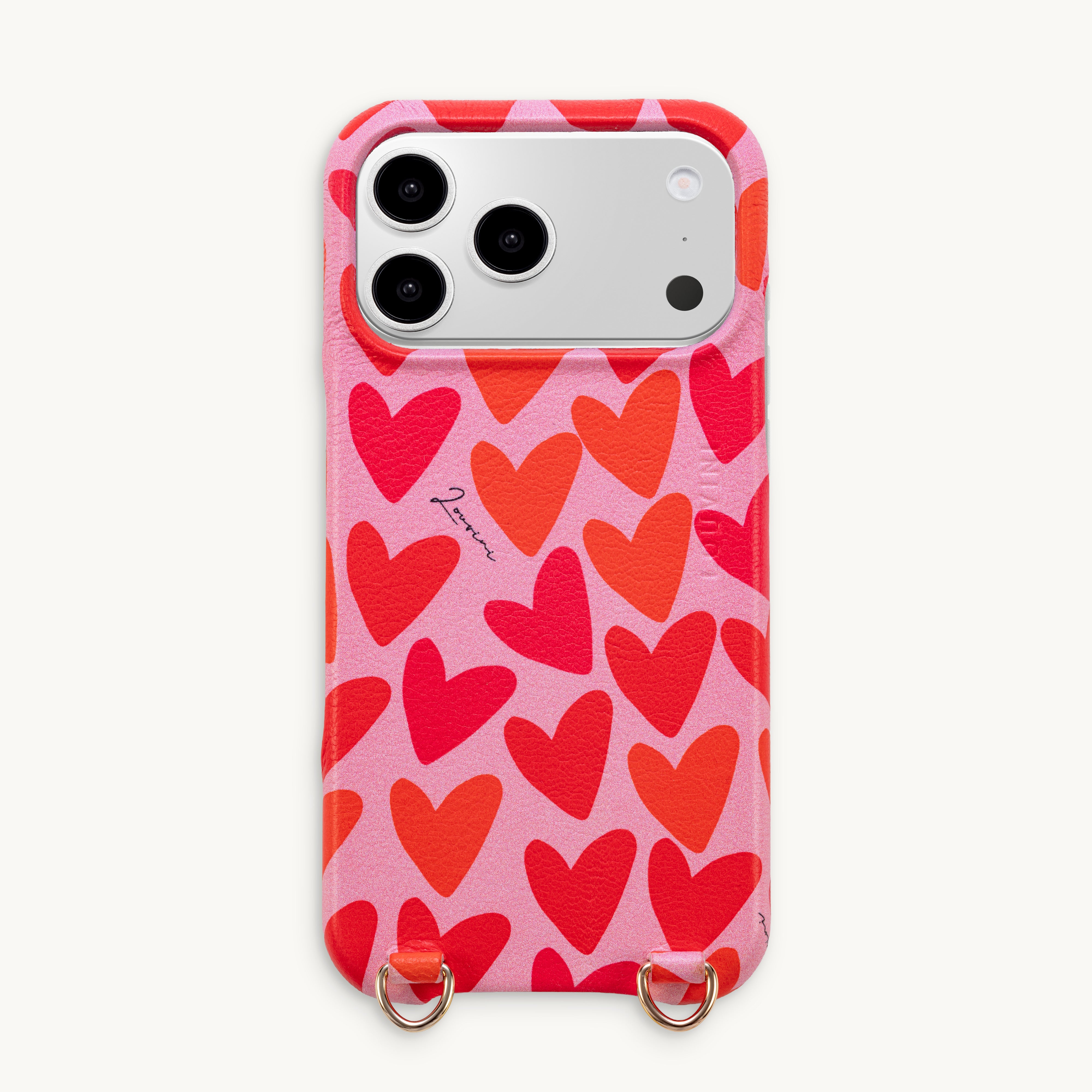 MAX iPhone Leather Case with loops - Hearts