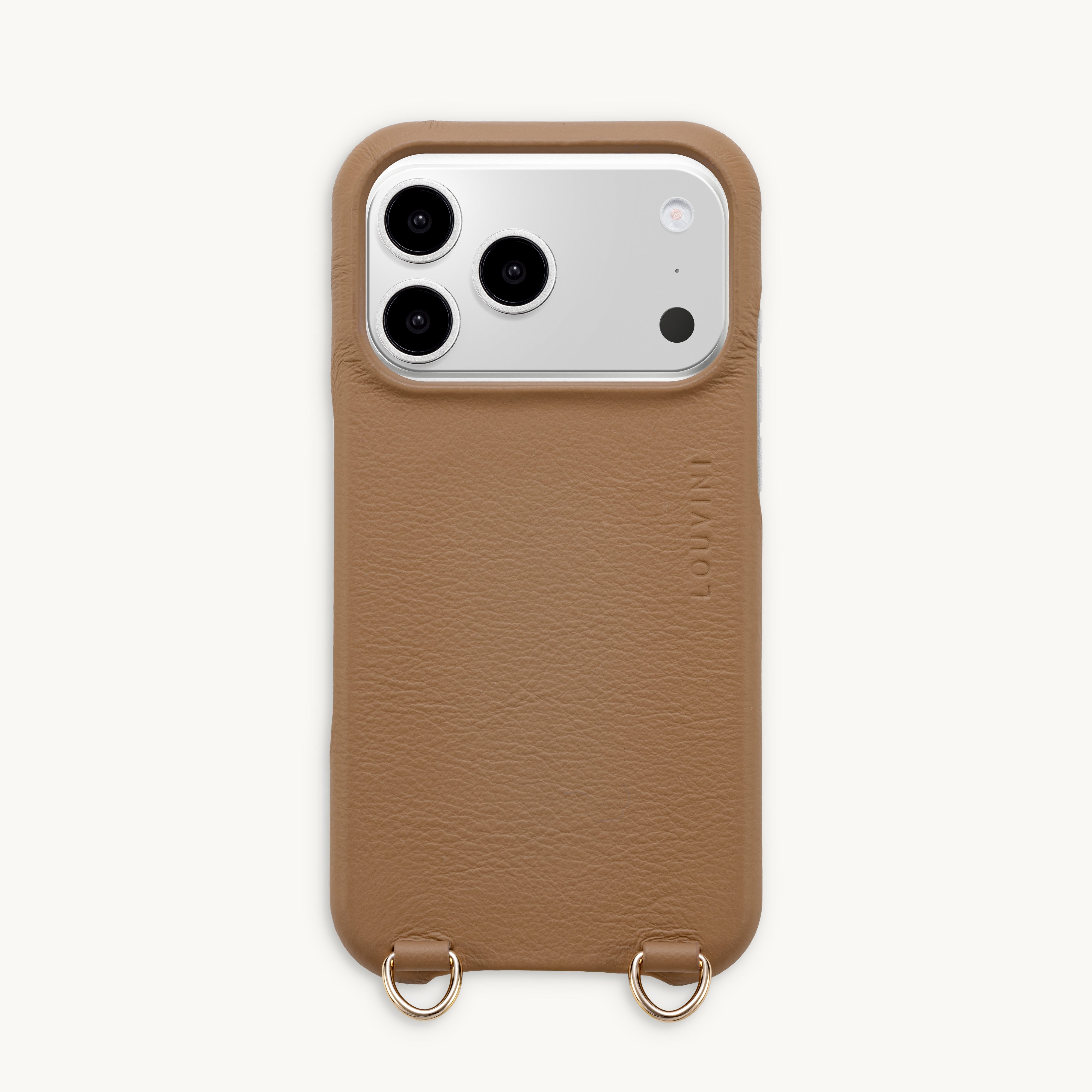 Leather iPhone Case with Loops and MagSafe MAX - CAMEL