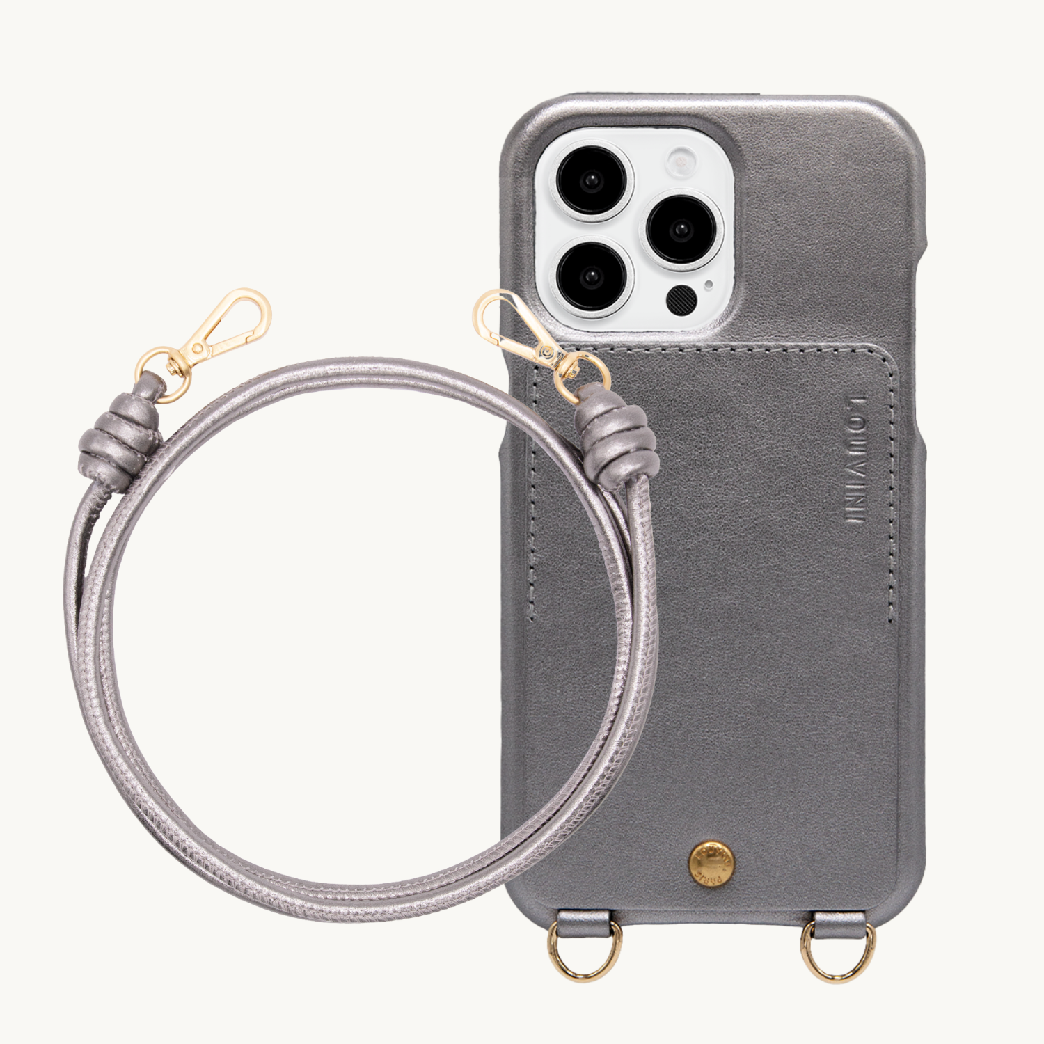 LOU Anthracite Case & Leather cord KATE Metallic