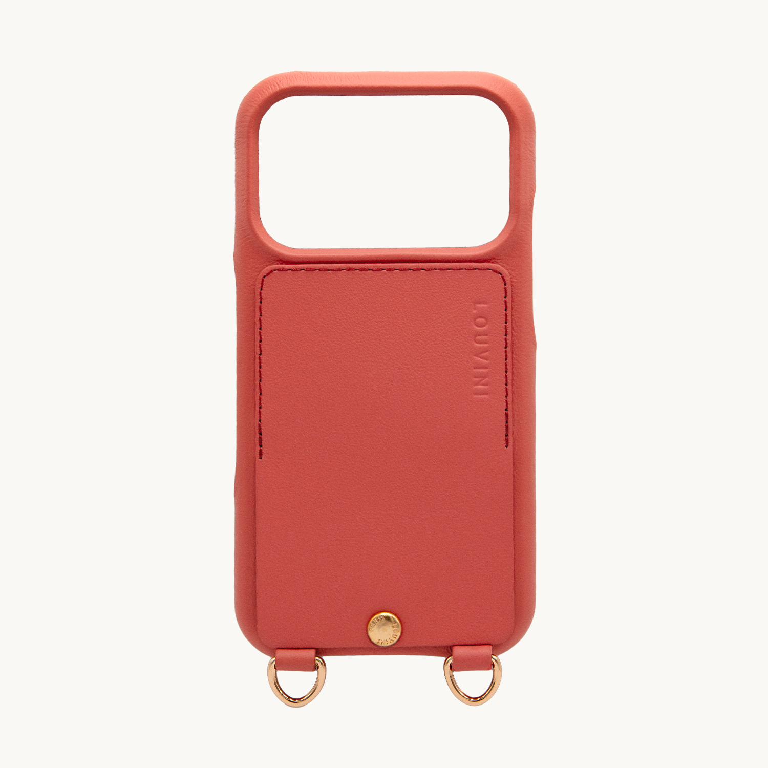 iPhone Leather Case with wallet and loops LOU - BLUSH