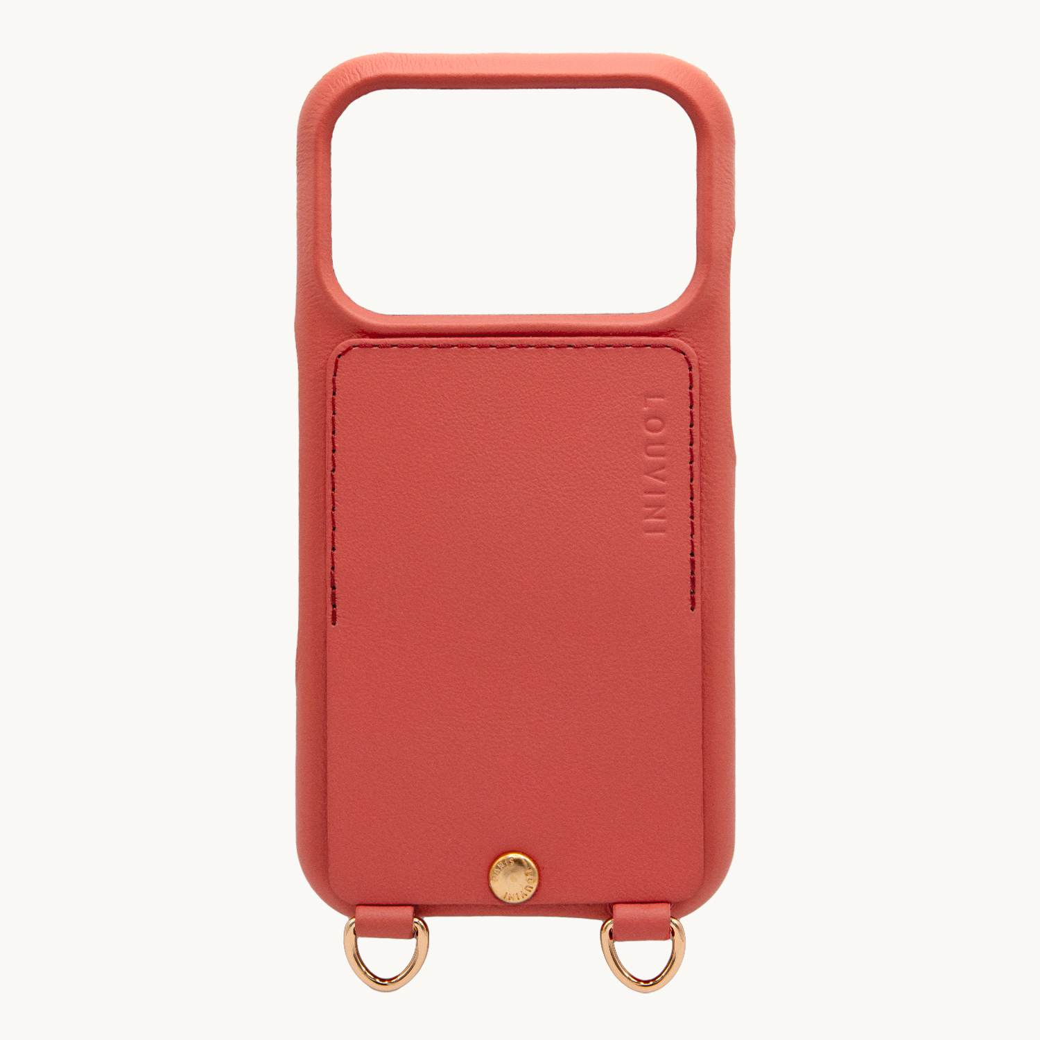iPhone Leather Case with wallet and loops LOU - BLUSH