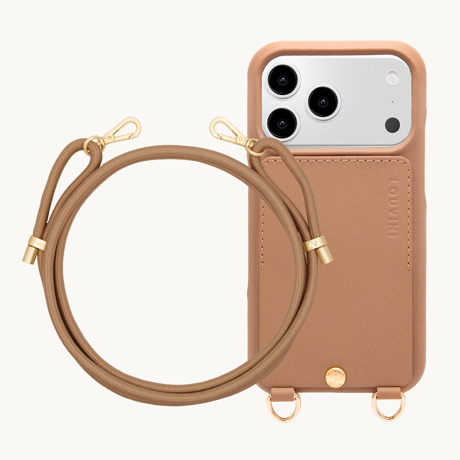 LOU Camel Leather Case & TESSA Camel Cord