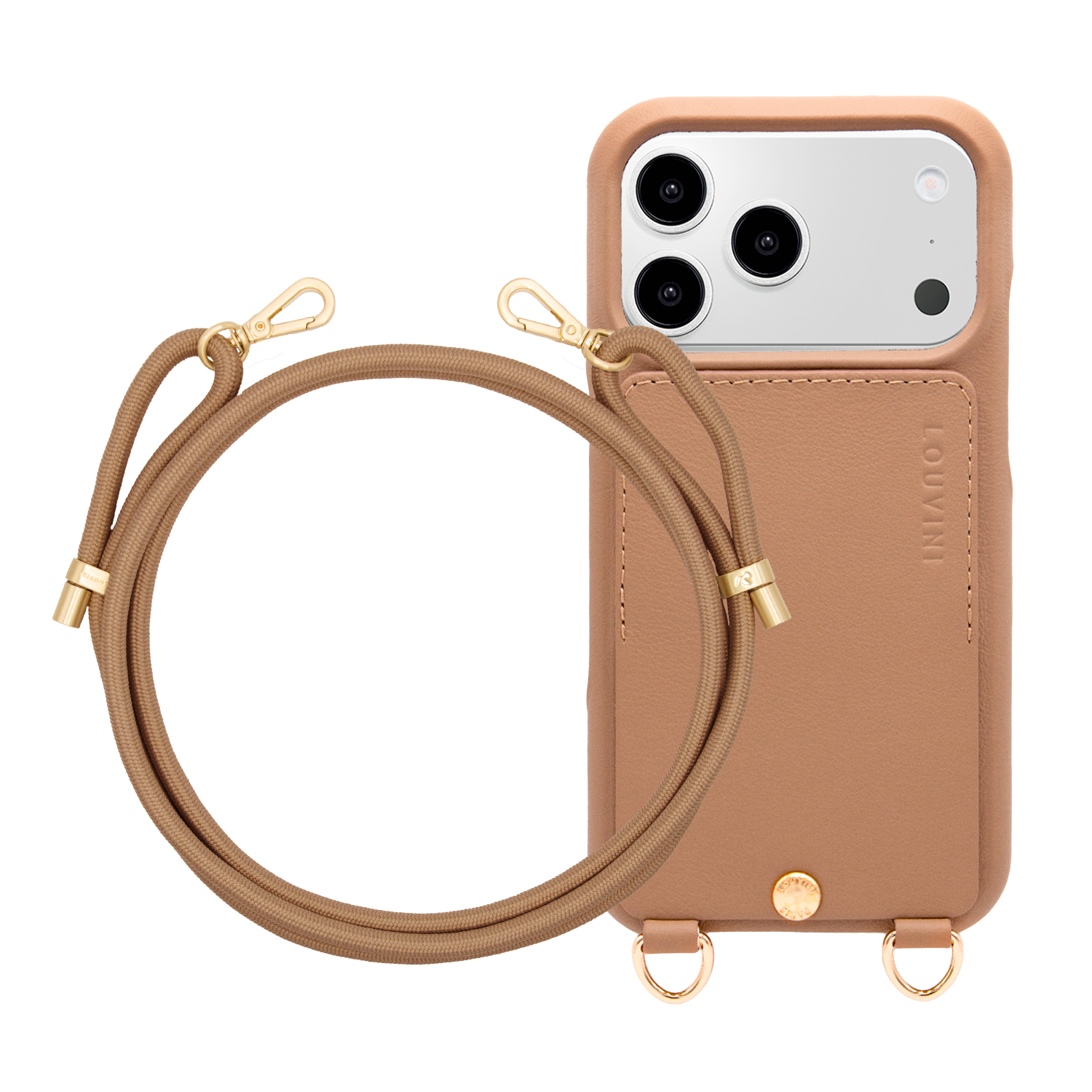 LOU Camel Leather Case & TESSA Camel Cord