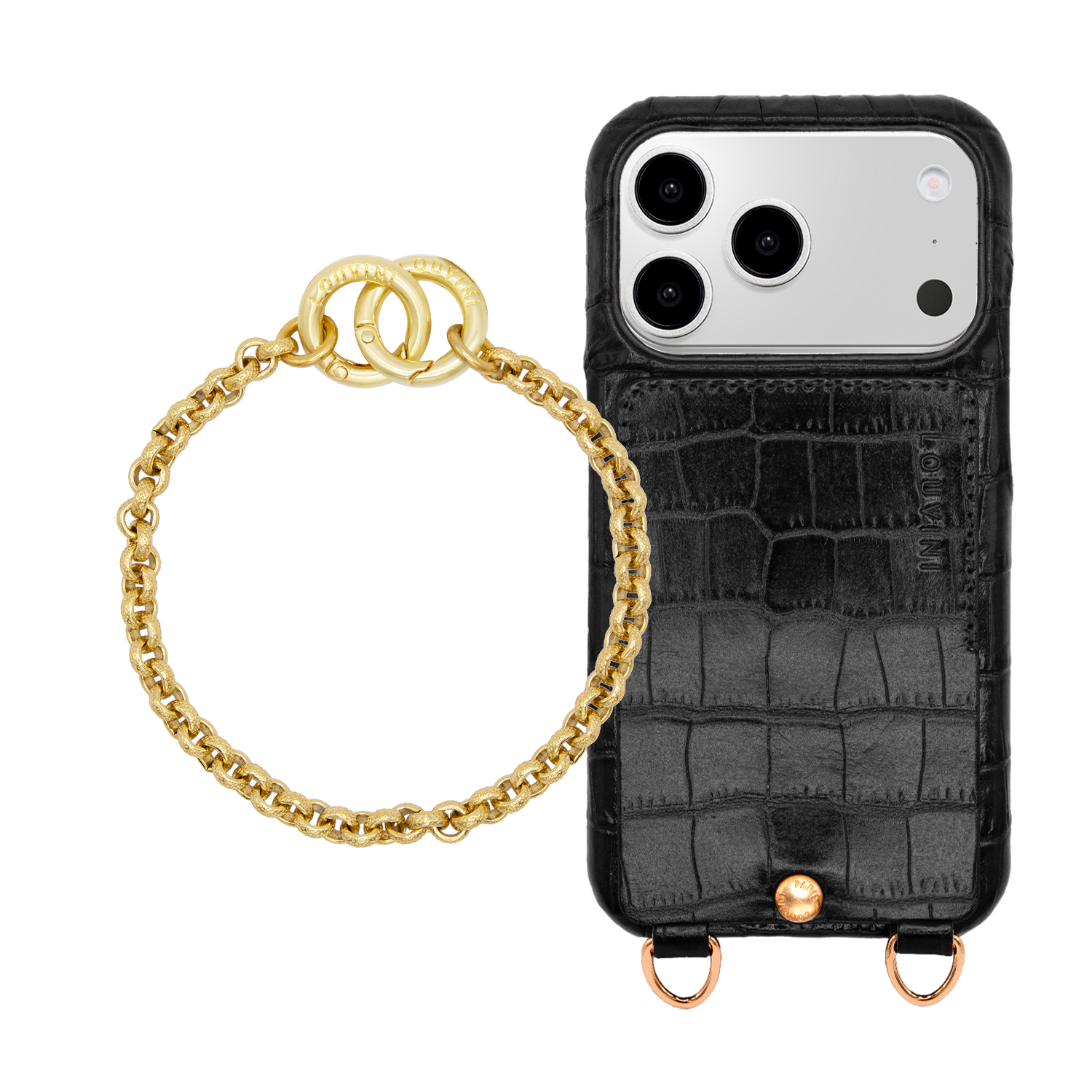 LOU Crocodile Black iPhone Case & PETIT SAVANA Bracelet