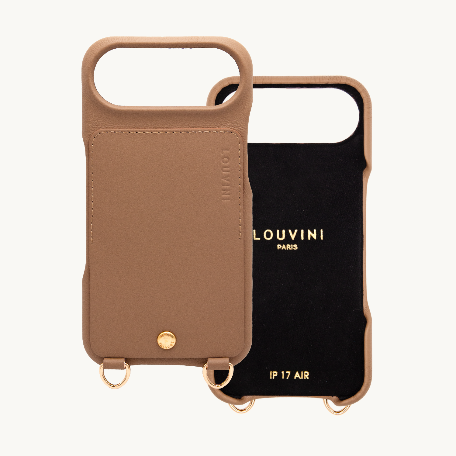 iPhone Leather Case with wallet and loops LOU - Camel