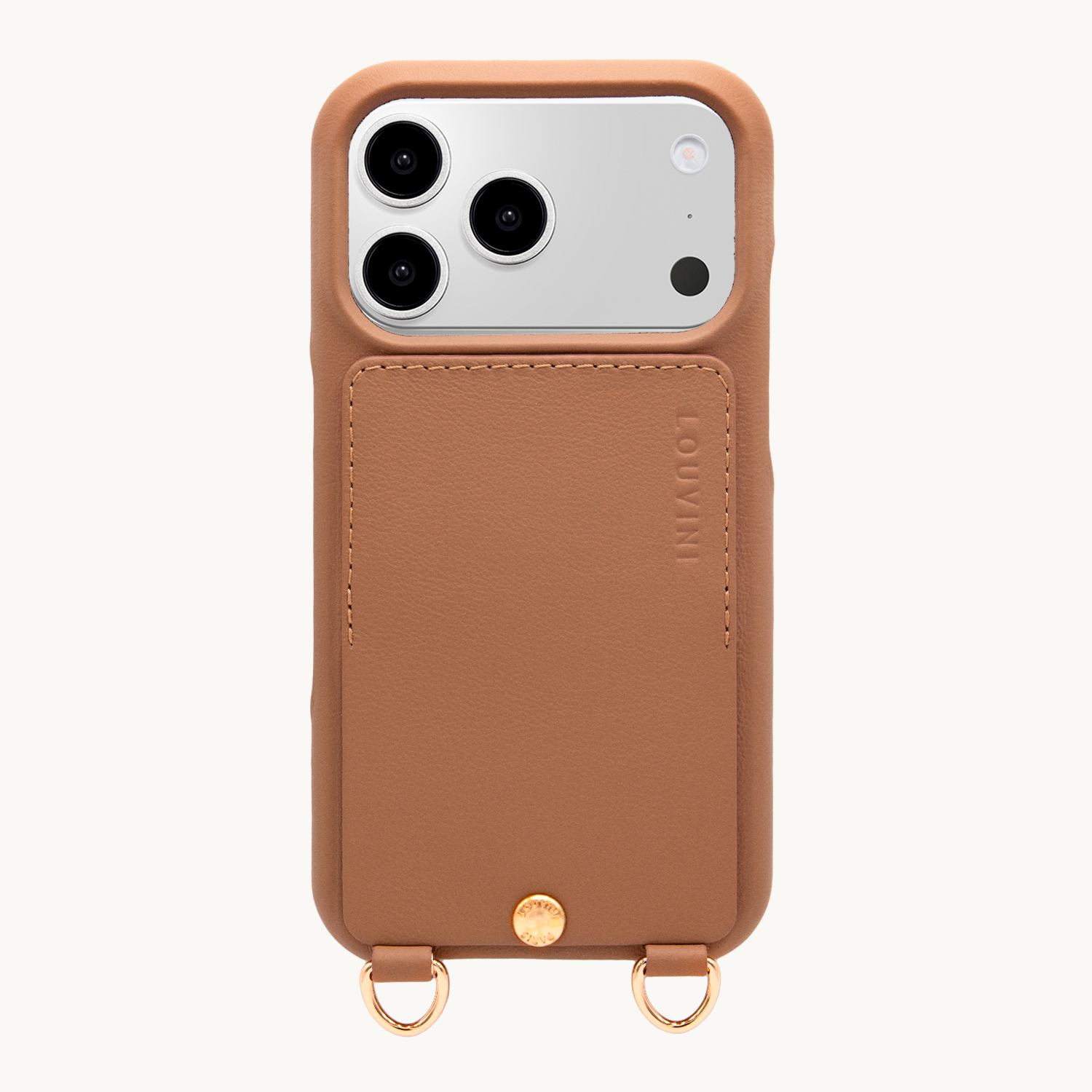 iPhone Leather Case with wallet and loops LOU - Camel