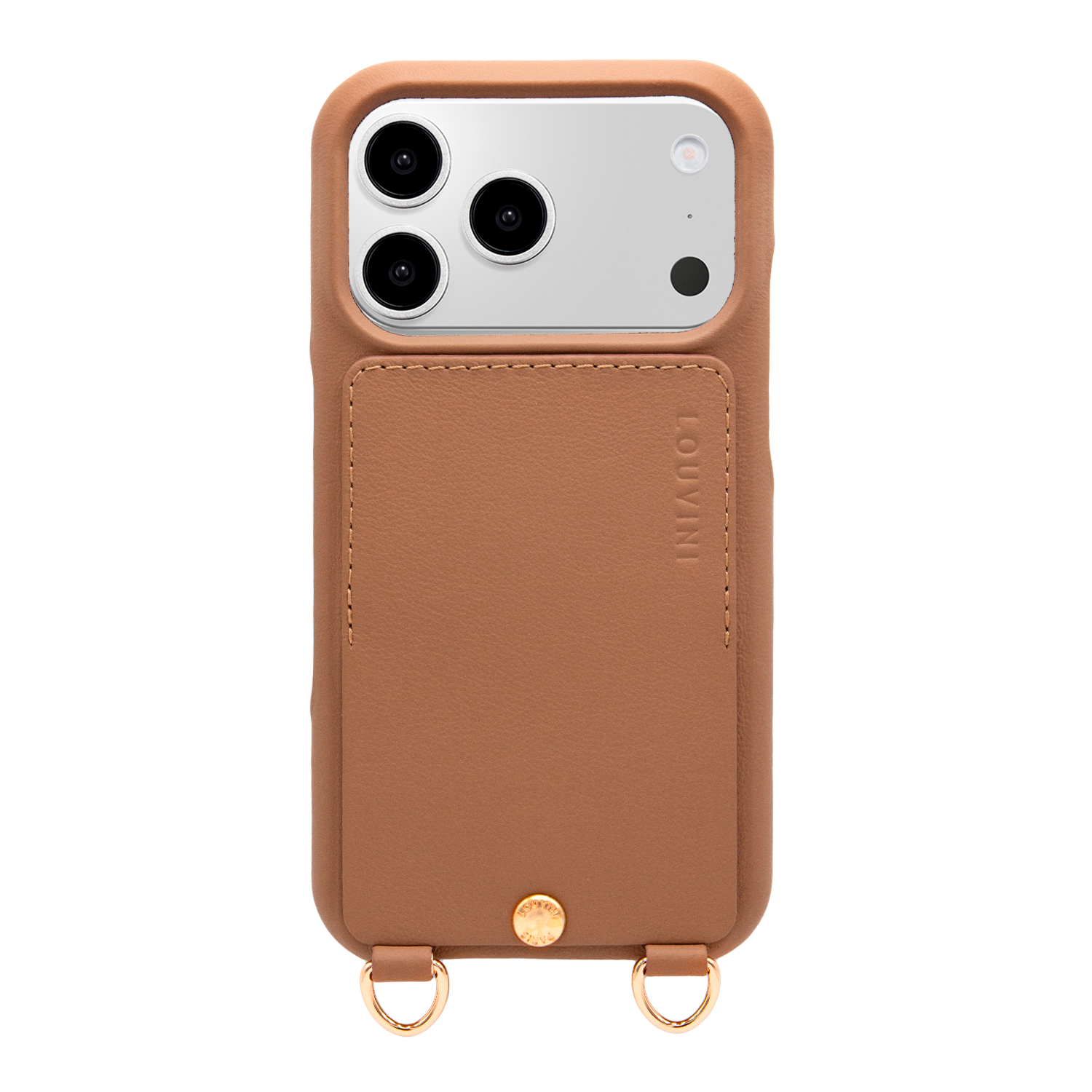 iPhone Leather Case with wallet and loops LOU - Camel