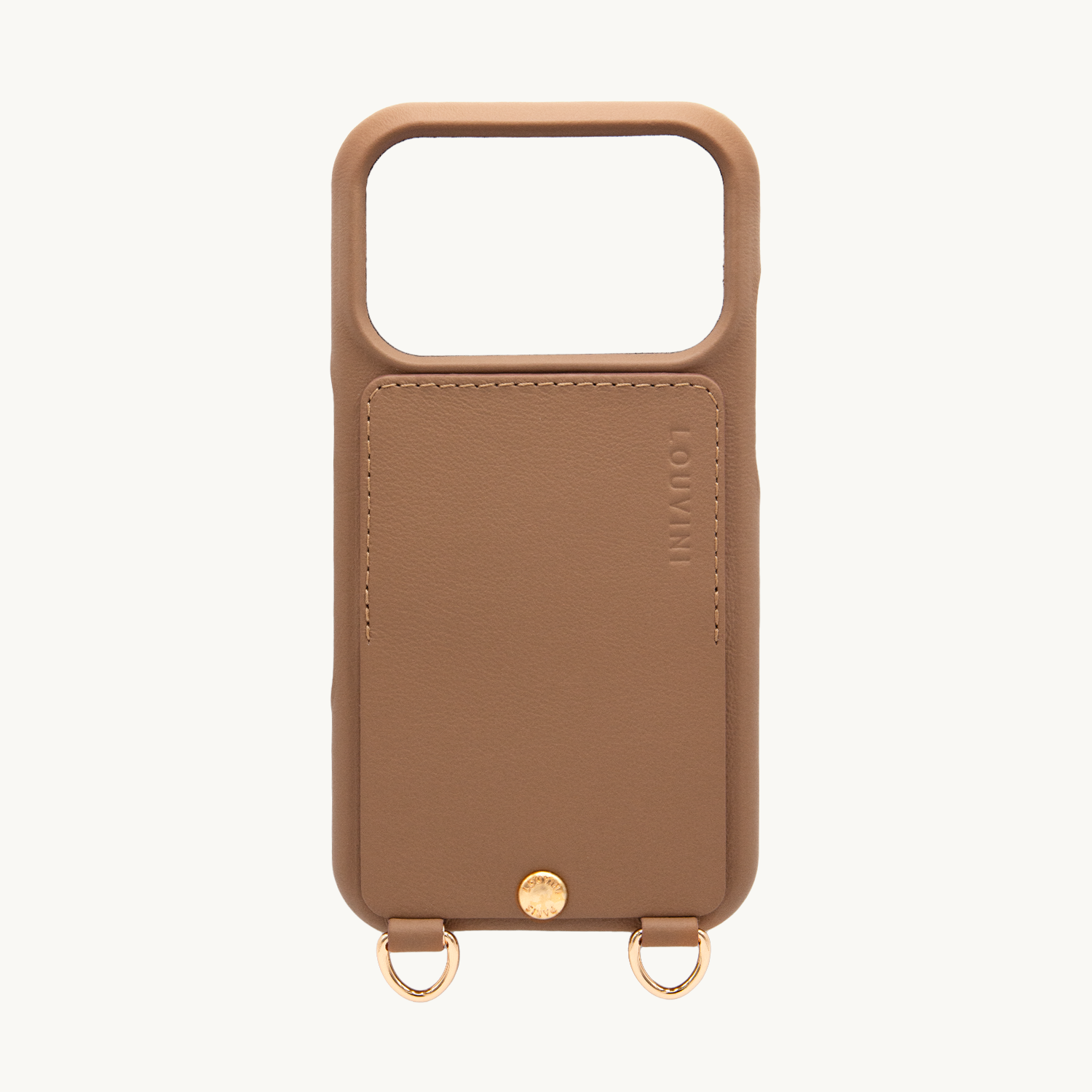 iPhone Leather Case with wallet and loops LOU - Camel
