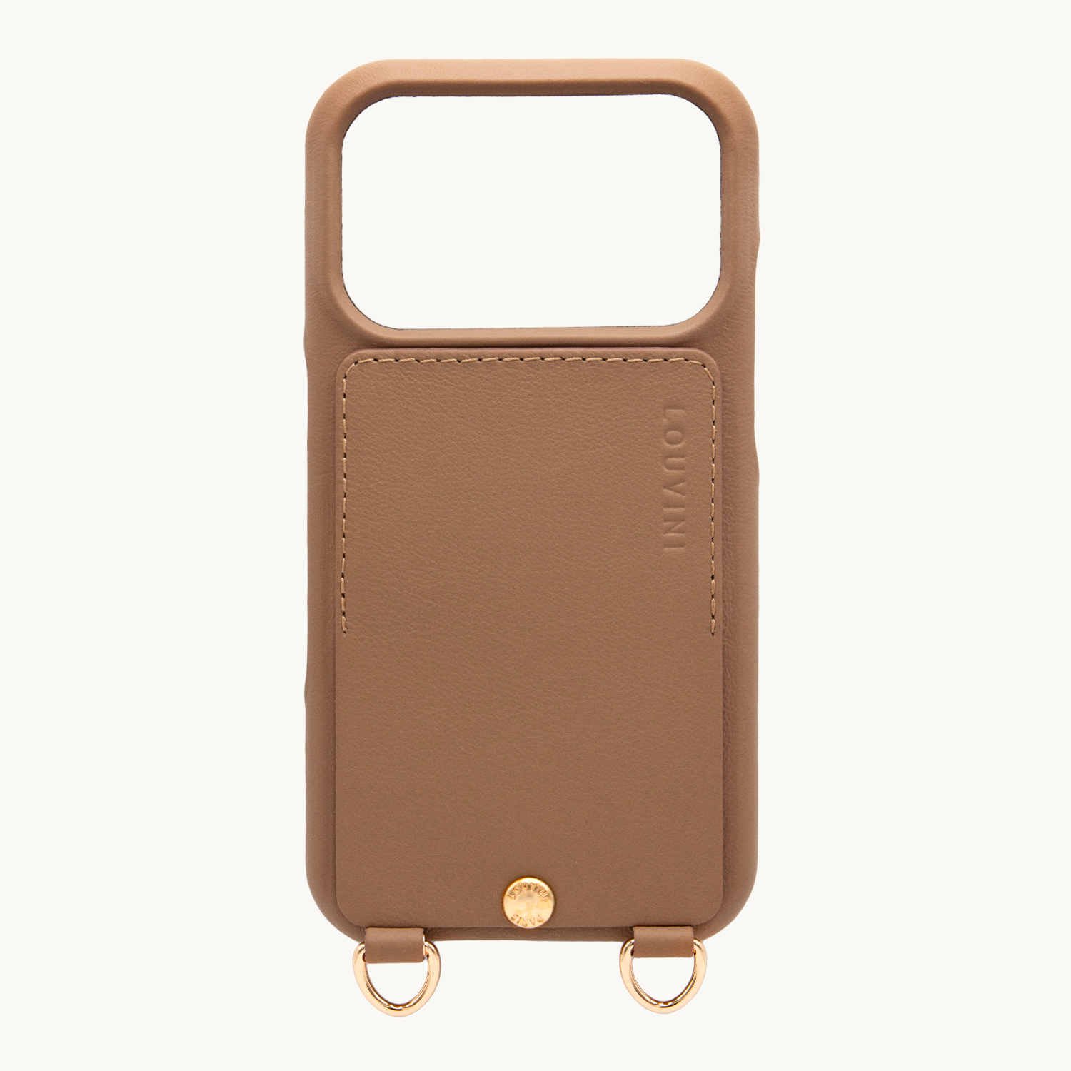 iPhone Leather Case with wallet and loops LOU - Camel