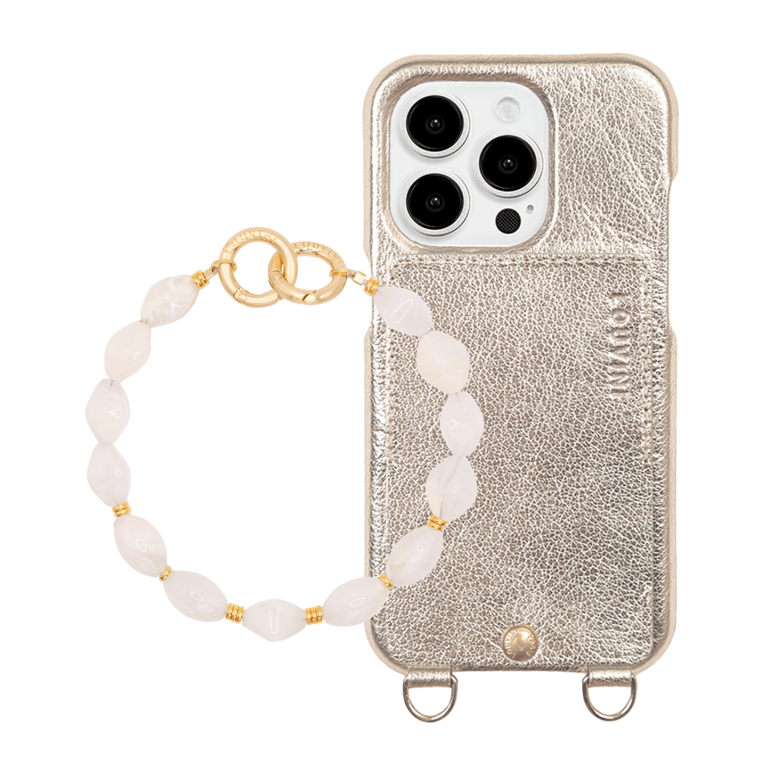 iPhone Case LOU Metallic Gold & PETIT RITA Beige Bracelet