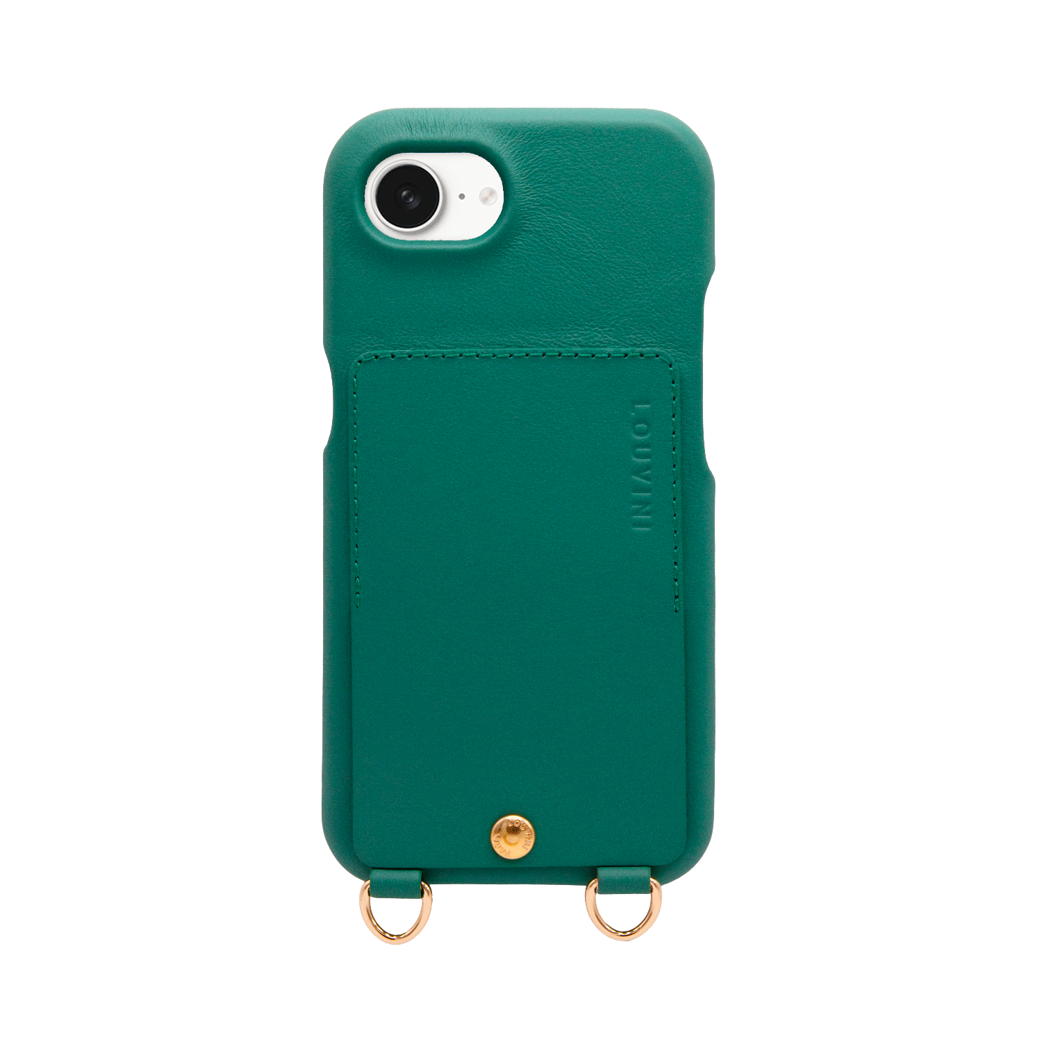 iPhone Leather Case with wallet and loops LOU - Emerald
