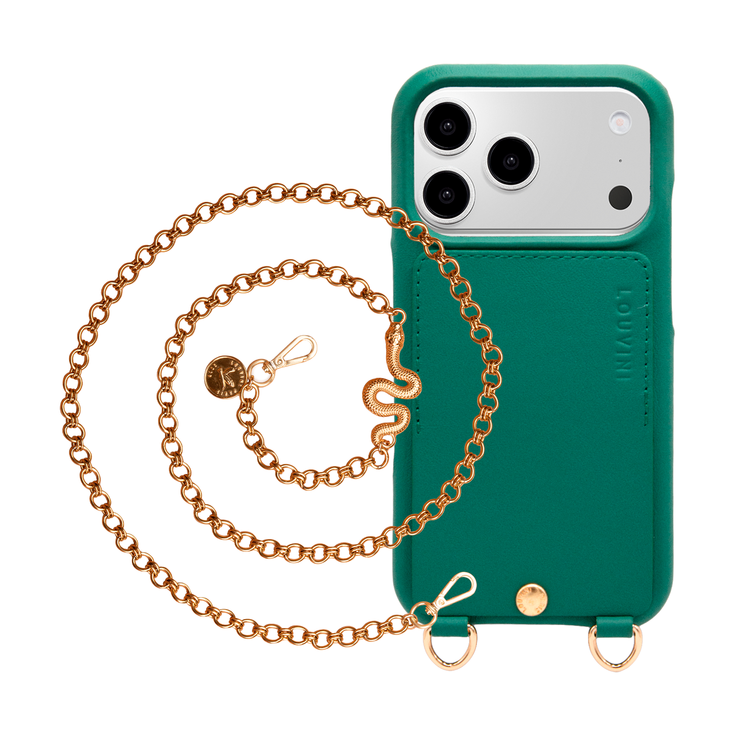 LOU iPhone Case Emerald & DALIA Snake Chain