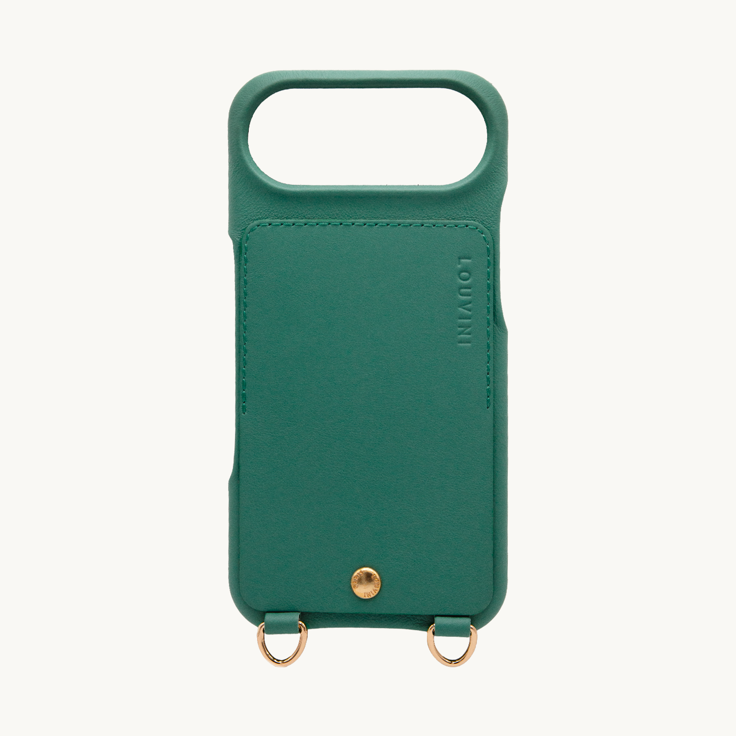 iPhone Leather Case with wallet and loops LOU - Emerald