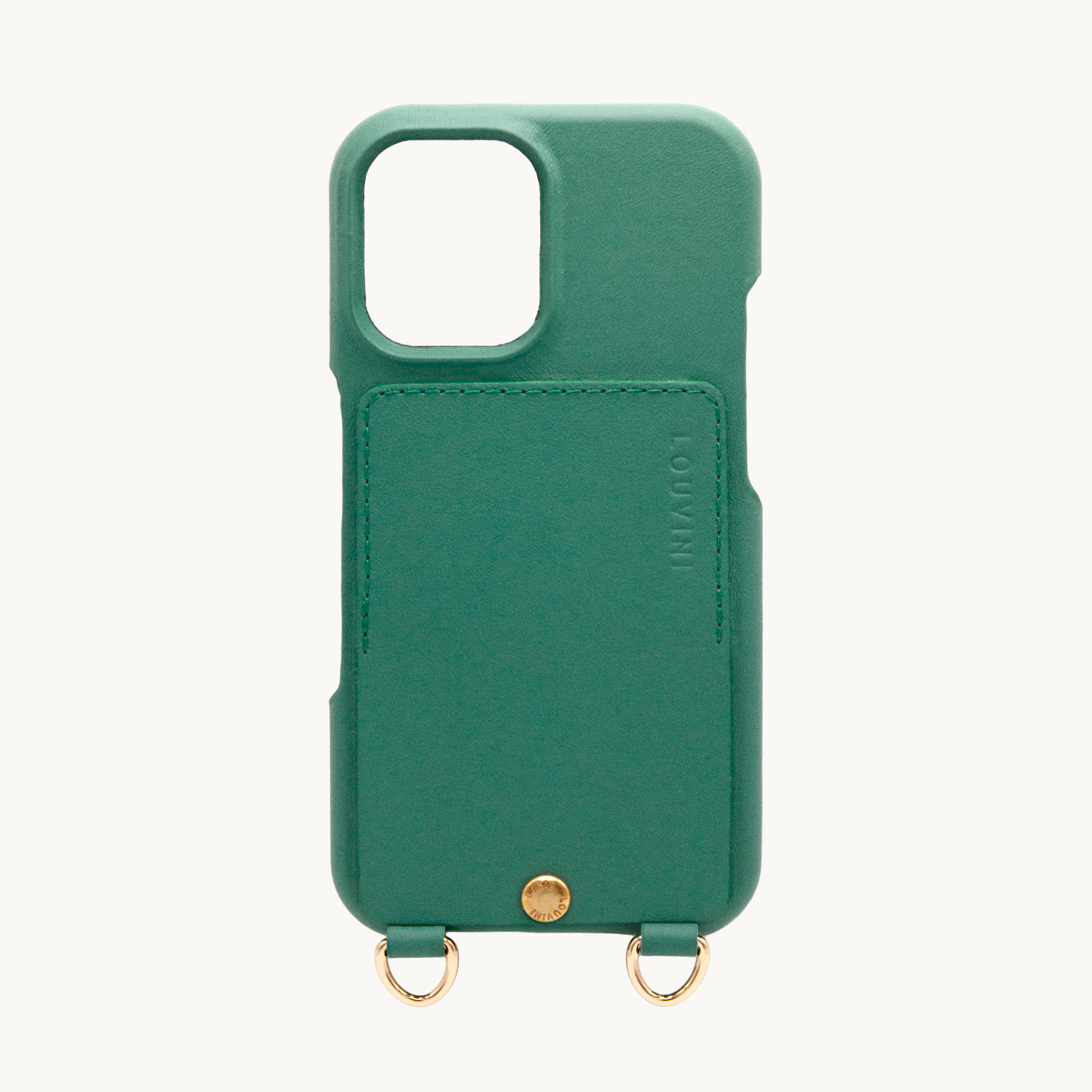 iPhone Leather Case with wallet and loops LOU - Emerald