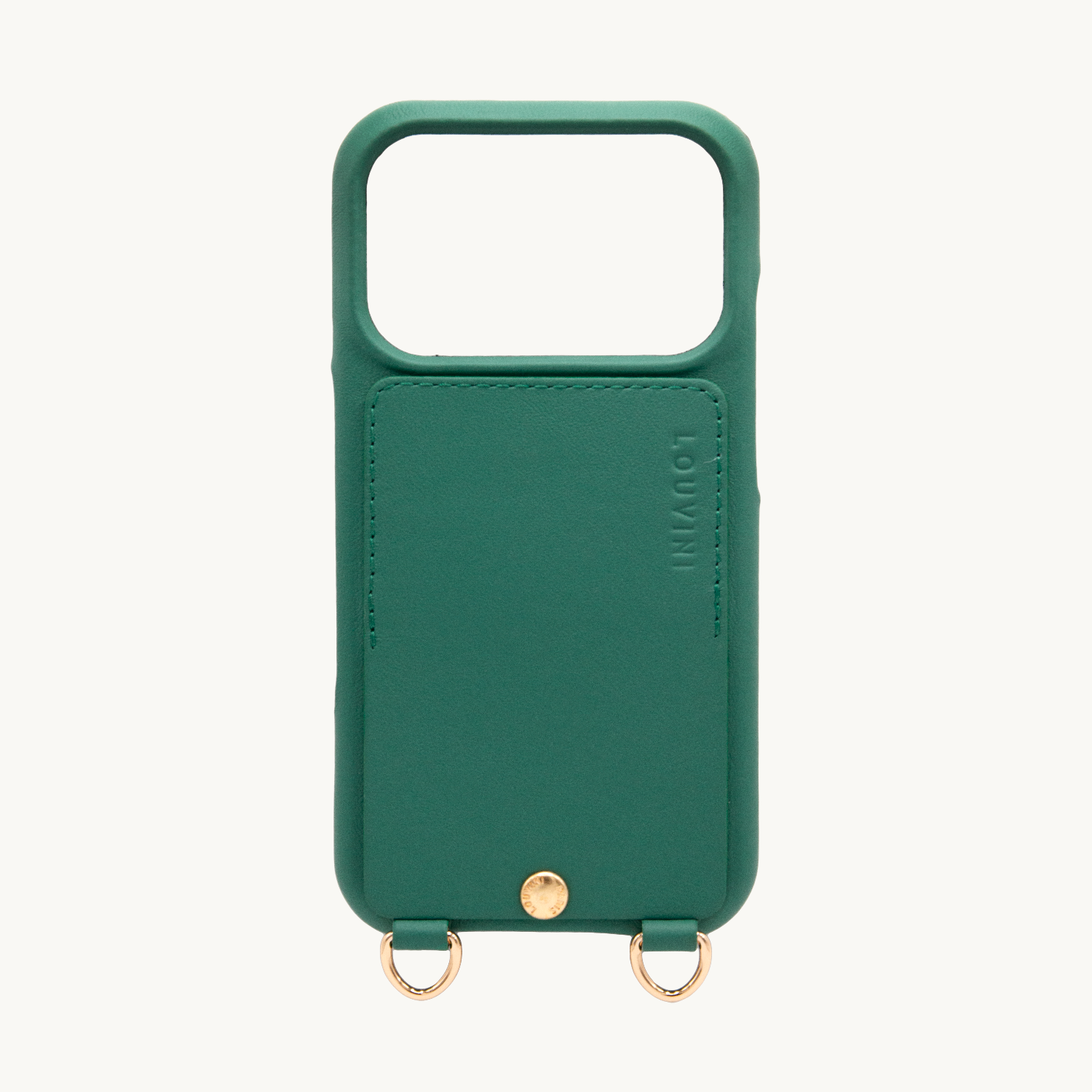 iPhone Leather Case with wallet and loops LOU - Emerald