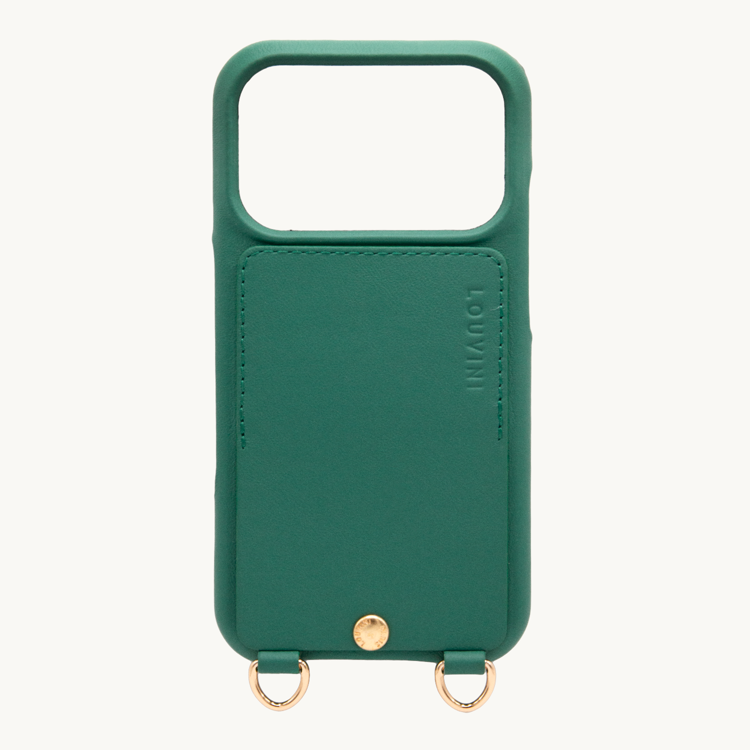 iPhone Leather Case with wallet and loops LOU - Emerald