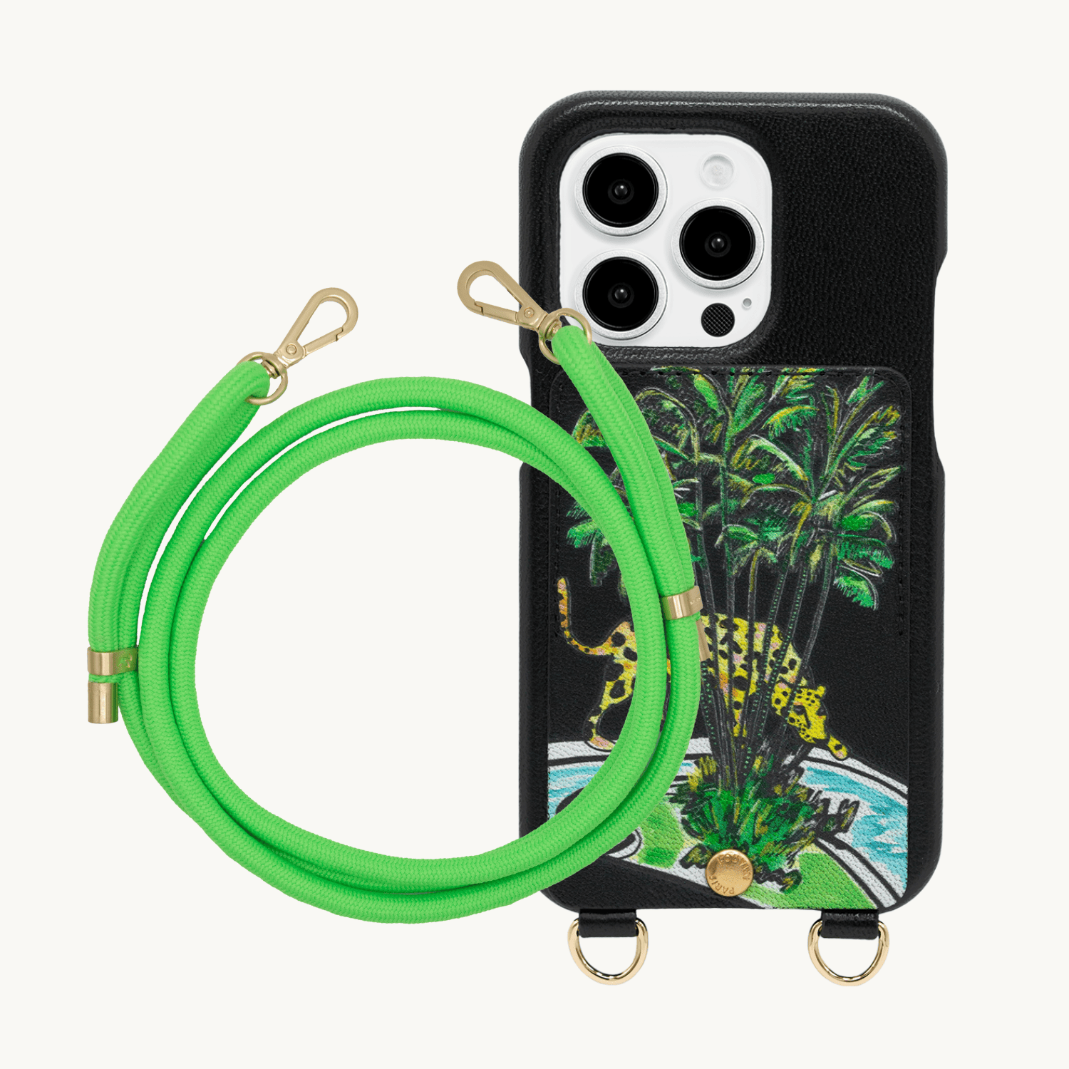 iPhone Case LOU x FILIPE JARDIM Black & TESSA POP Green Cord