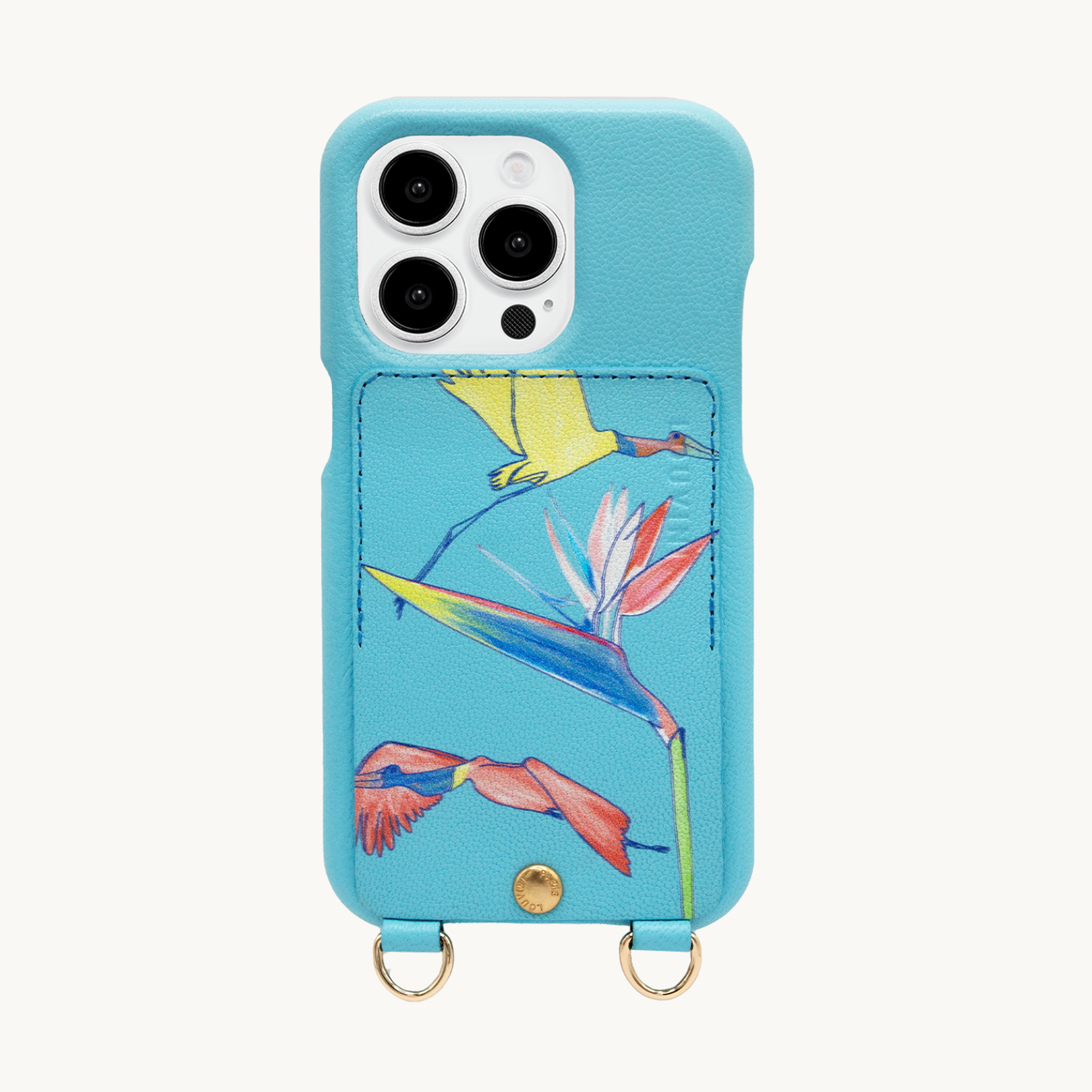 coque de téléphone avec étui en cuir bleu