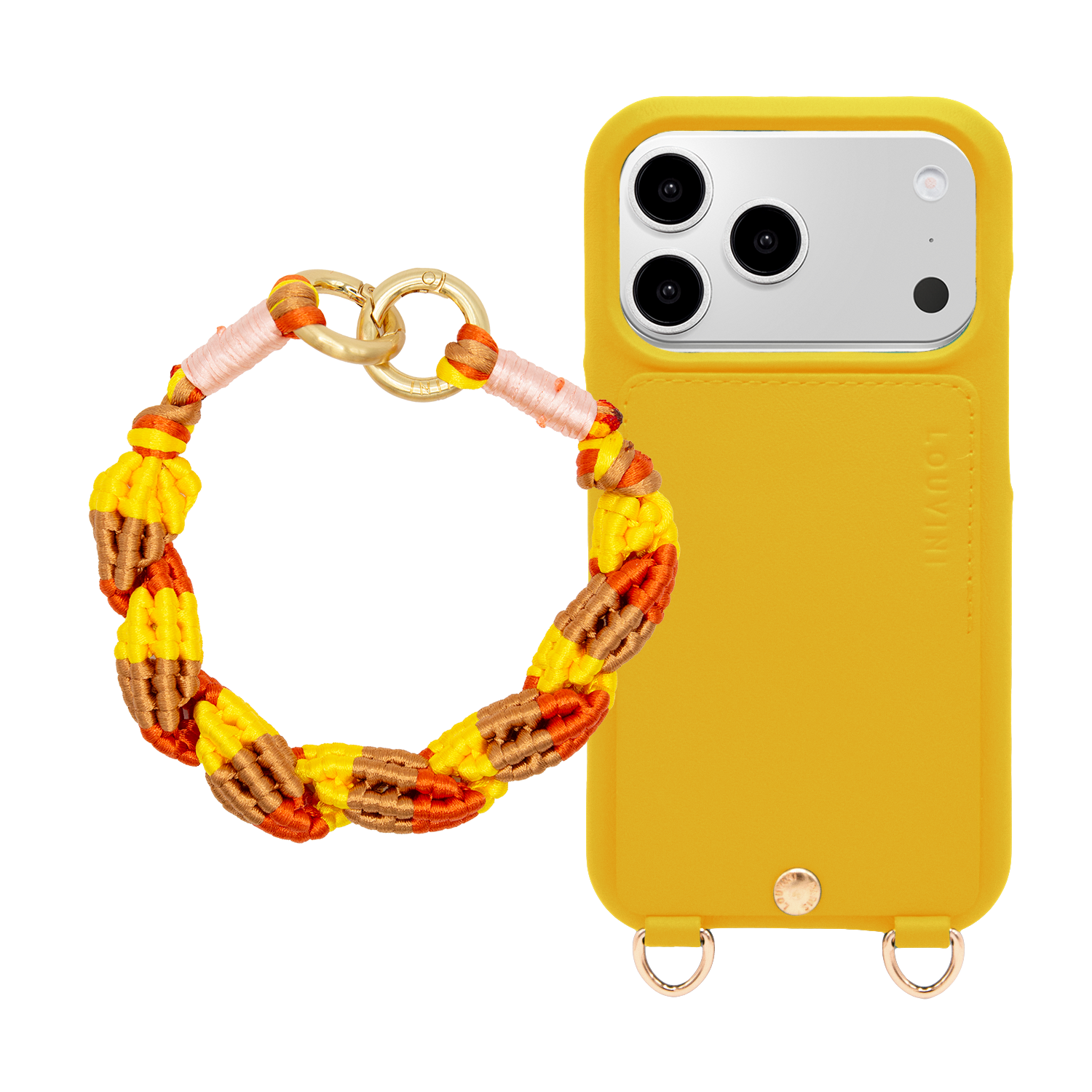 LOU Yellow iPhone Case & LAYLA x YASSS Yellow bracelet