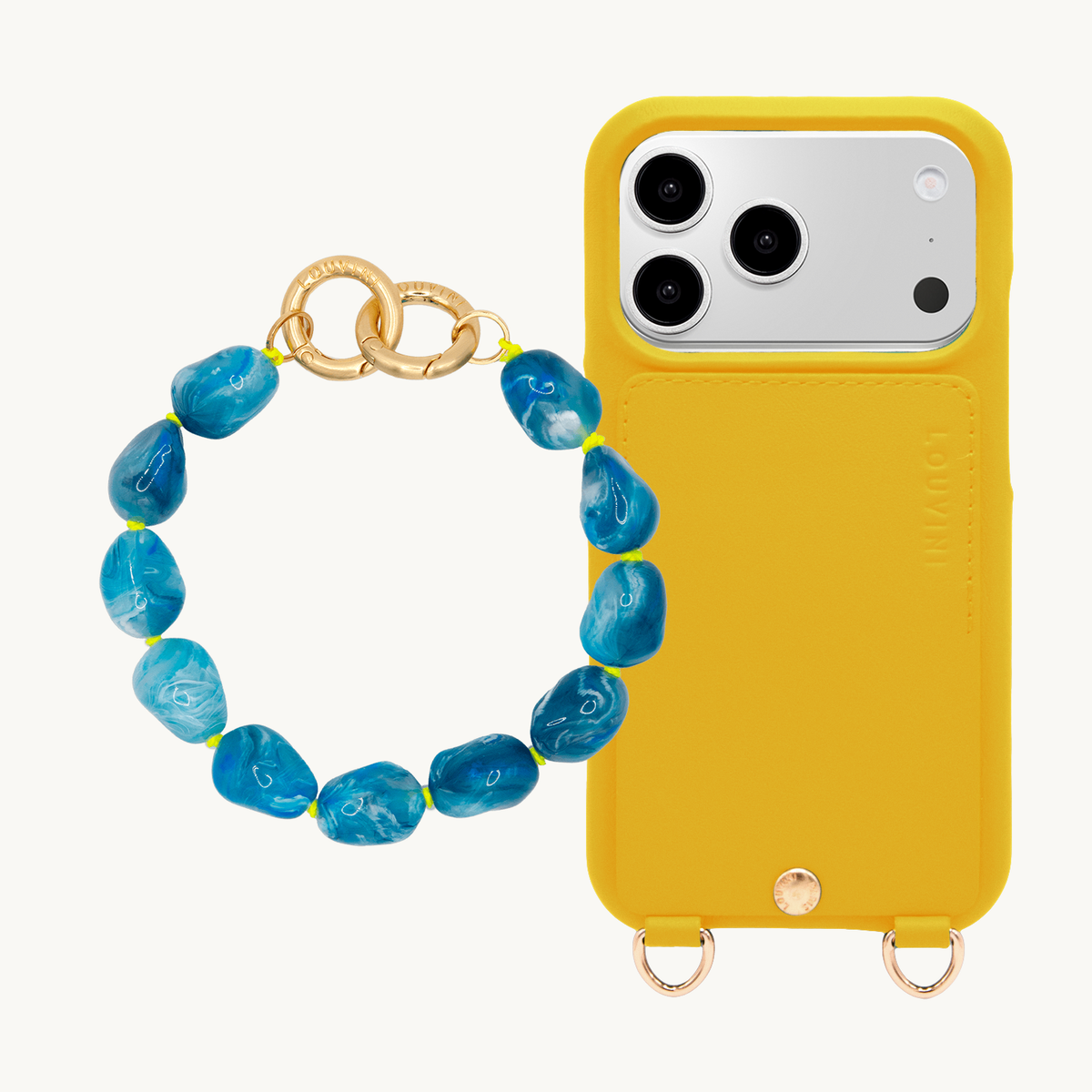 LOU Yellow iPhone Case & Bracelet PETIT ROMY Sky Blue