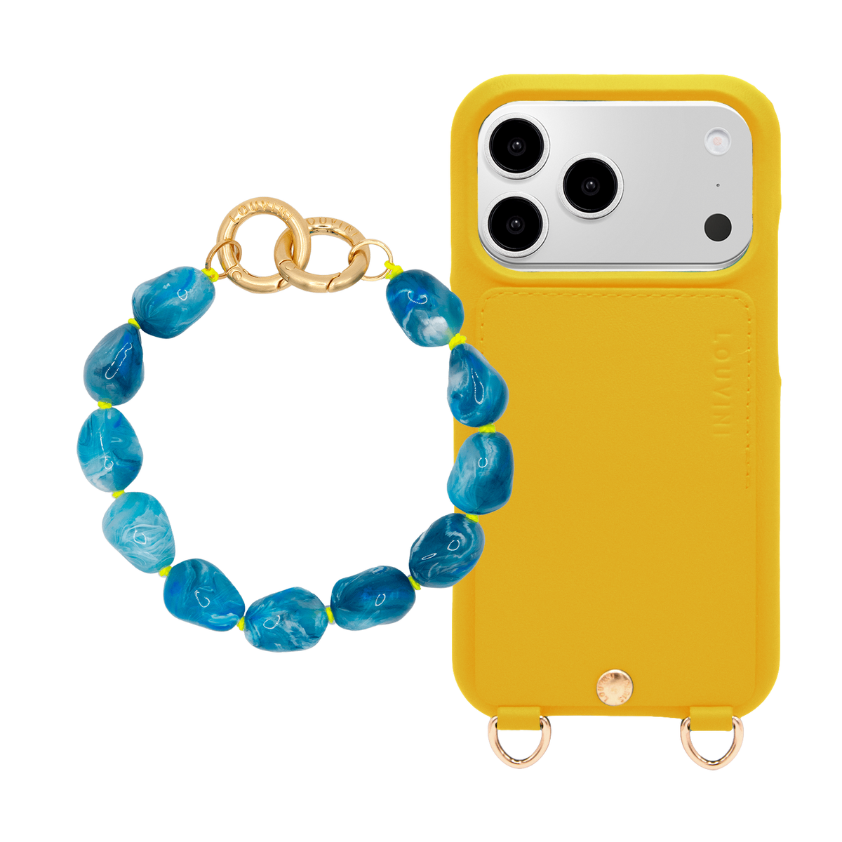 LOU Yellow iPhone Case & Bracelet PETIT ROMY Sky Blue