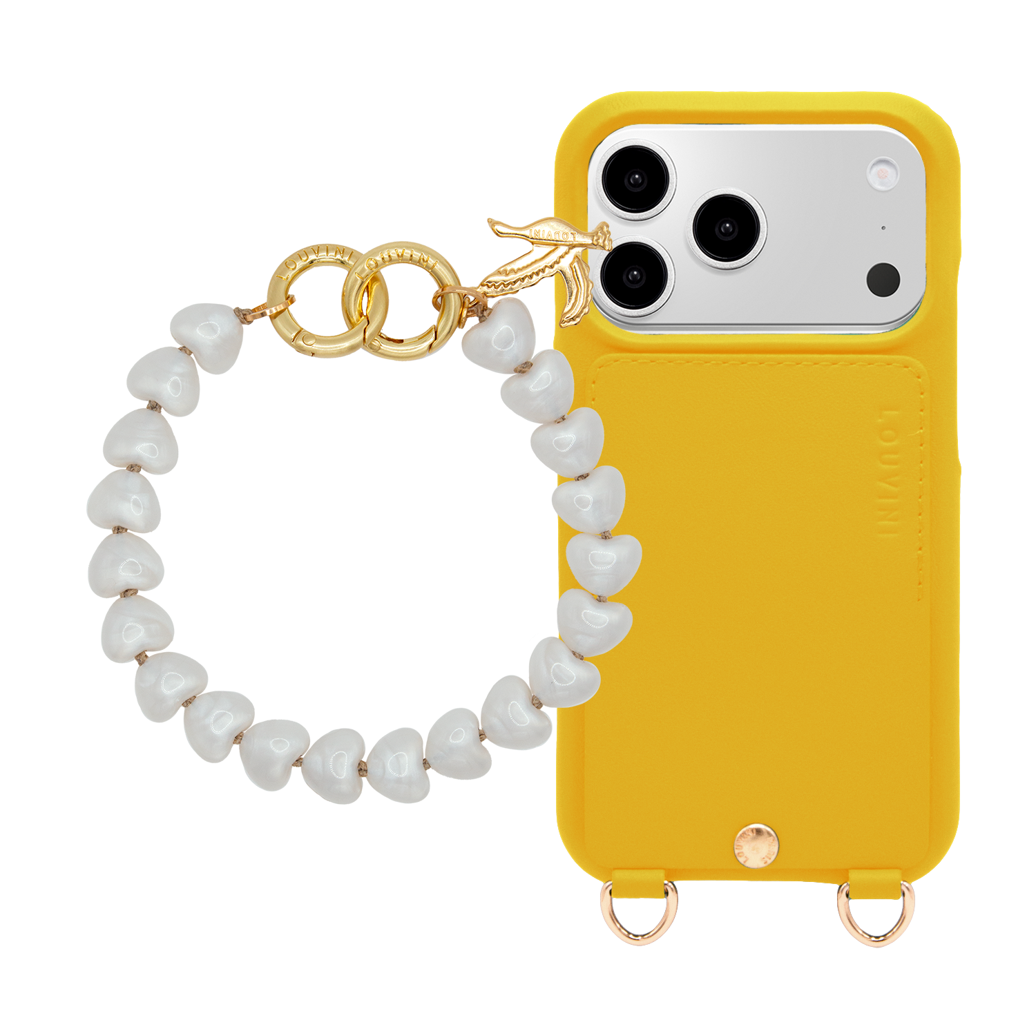 LOU Yellow iPhone Case & TINY CUORE Bracelet - White Pearl