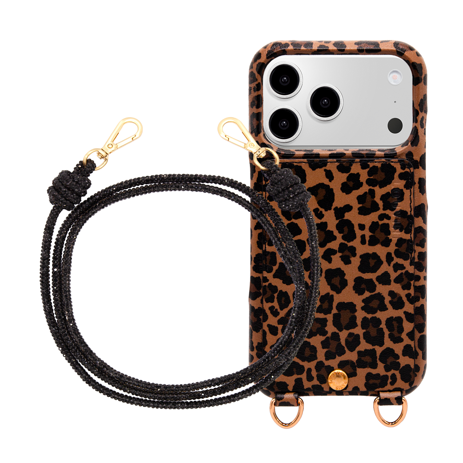 LOU Leopard Leather Case & KIM Black Cord