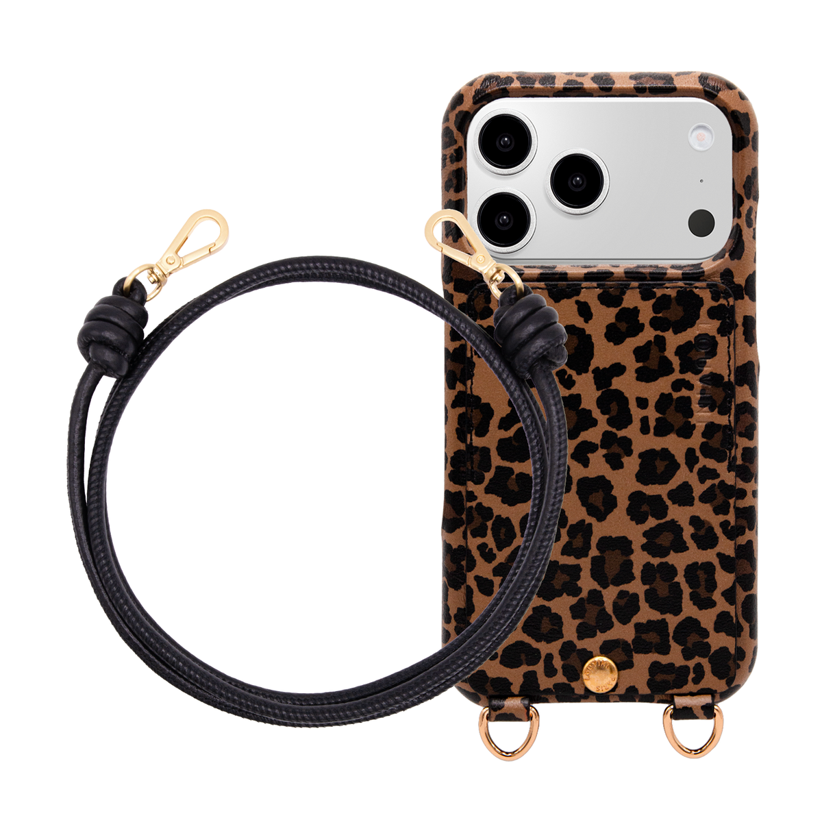 LOU Leopard iPhone Case & Cord KATE Black