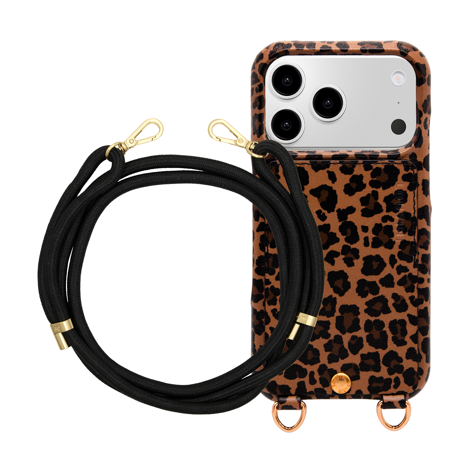 LOU Leopard Leather Case & TESSA Black Cord