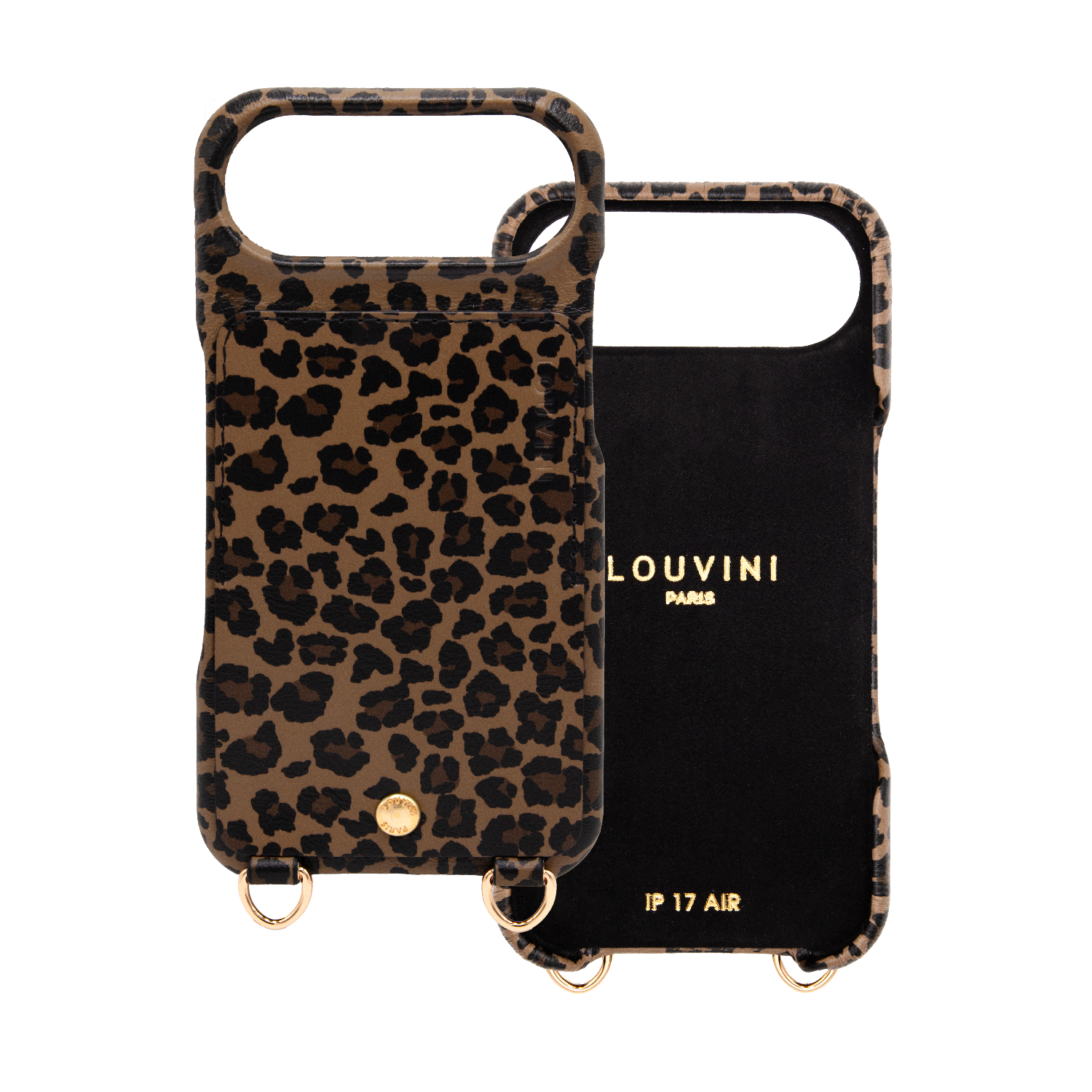 iPhone Leather Case with wallet and loops LOU - LEOPARD