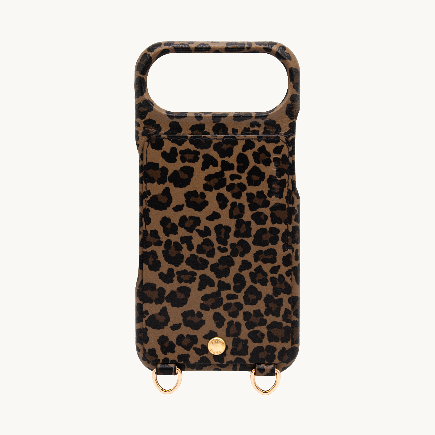 iPhone Leather Case with wallet and loops LOU - LEOPARD