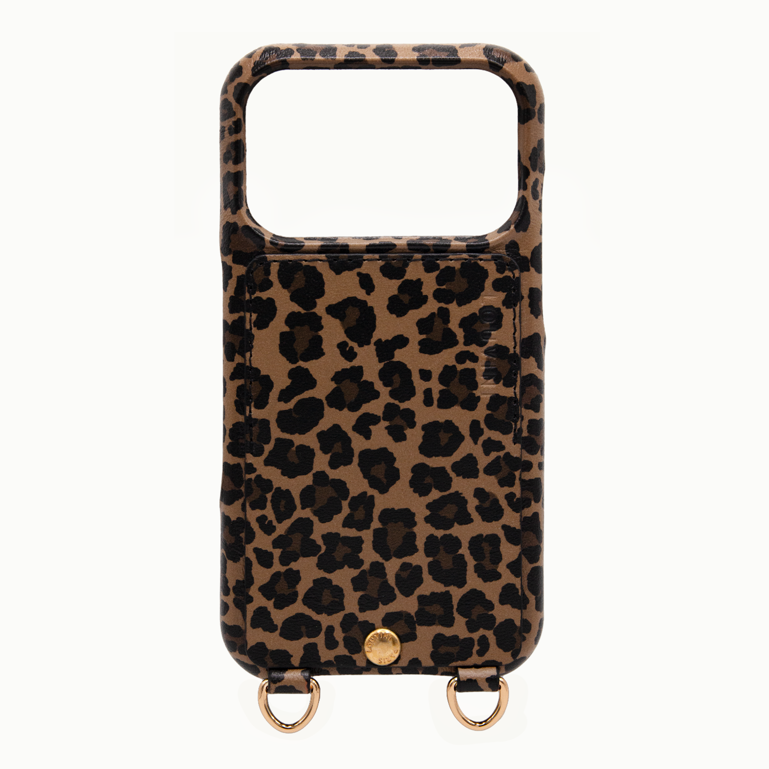 iPhone Leather Case with wallet and loops LOU - LEOPARD