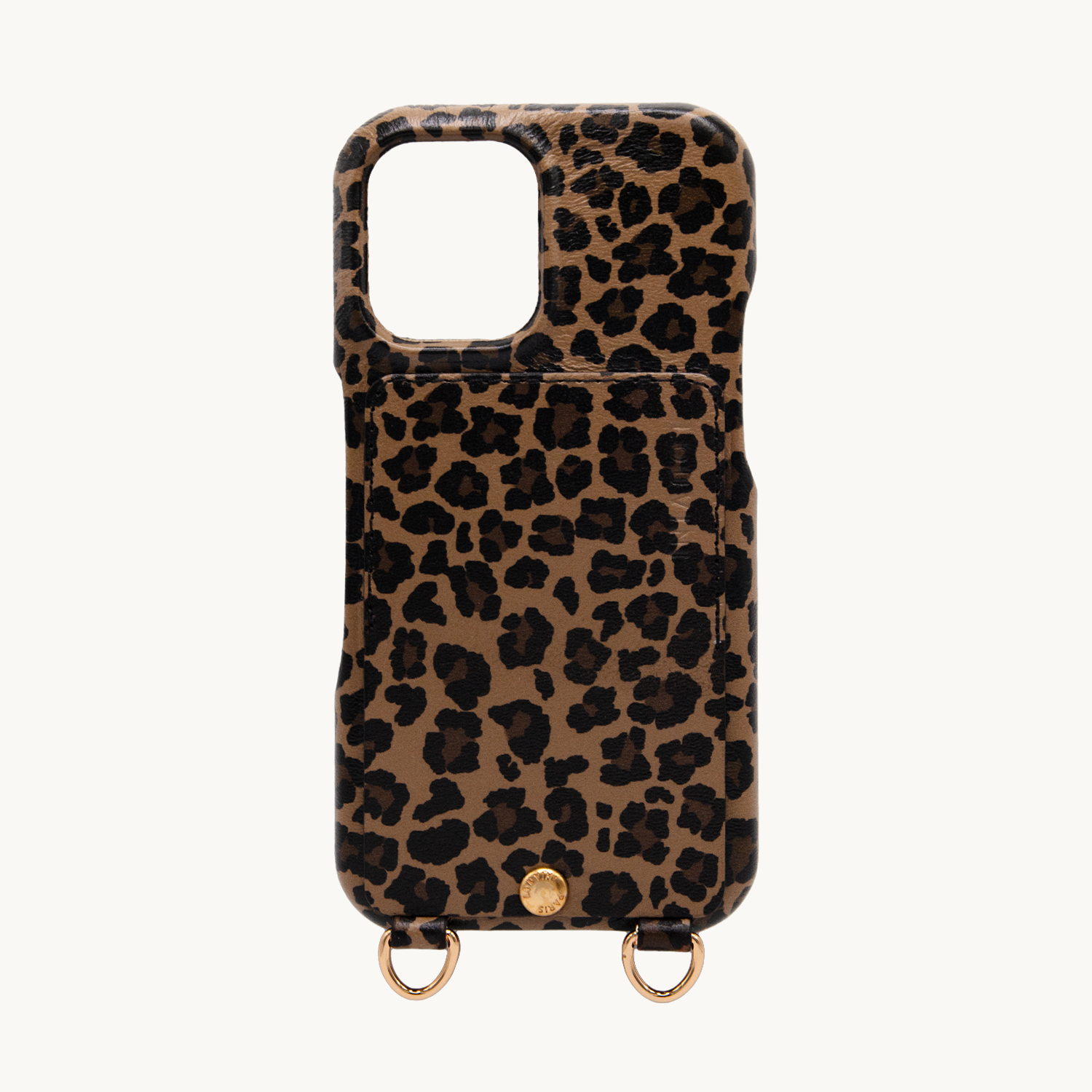 iPhone Leather Case with wallet and loops LOU - LEOPARD