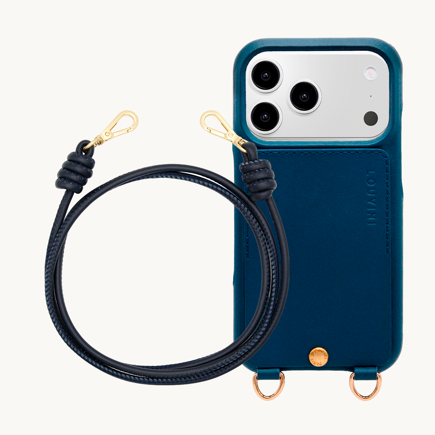LOU Navy Leather Case & KATE Navy Cord
