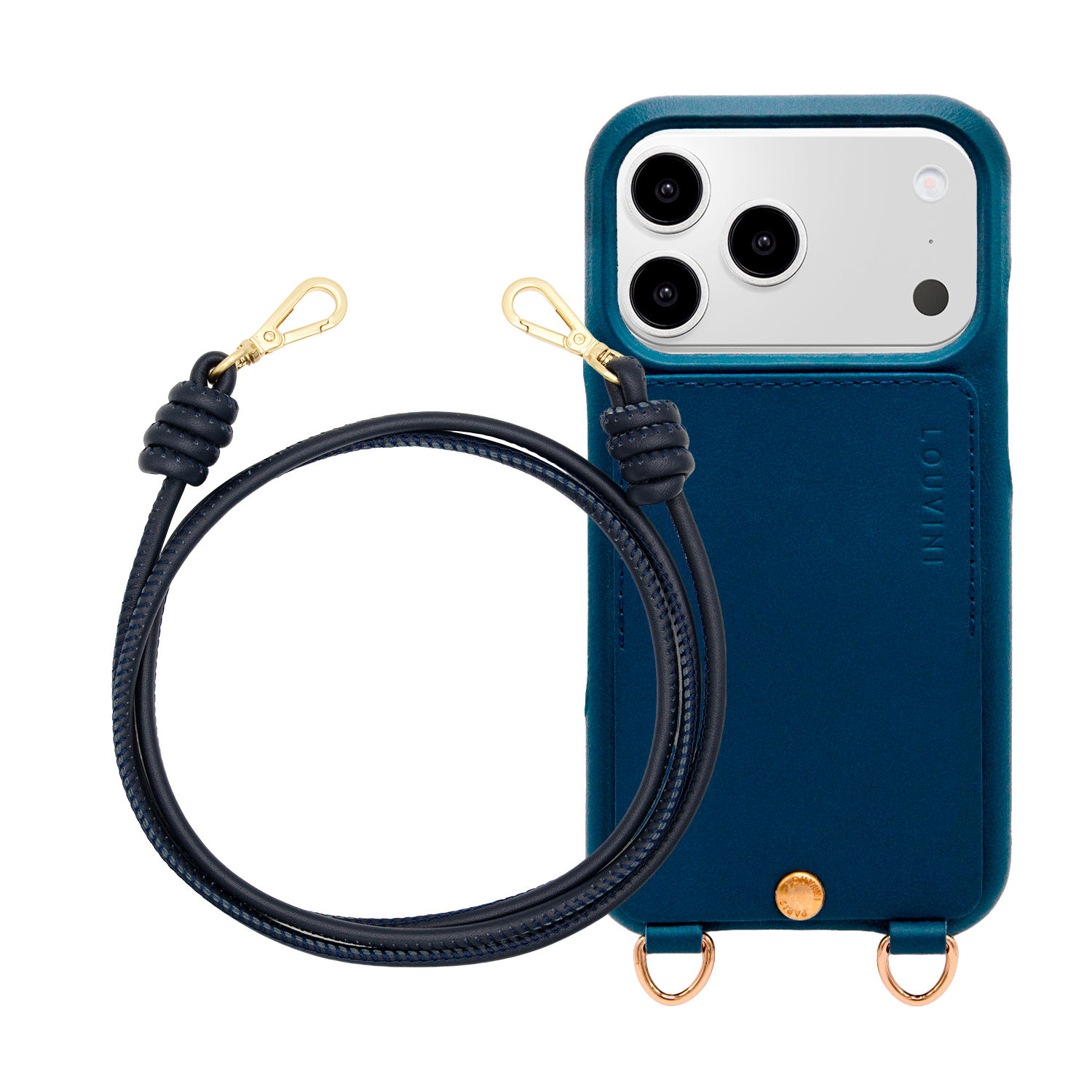 LOU Navy Leather Case & KATE Navy Cord