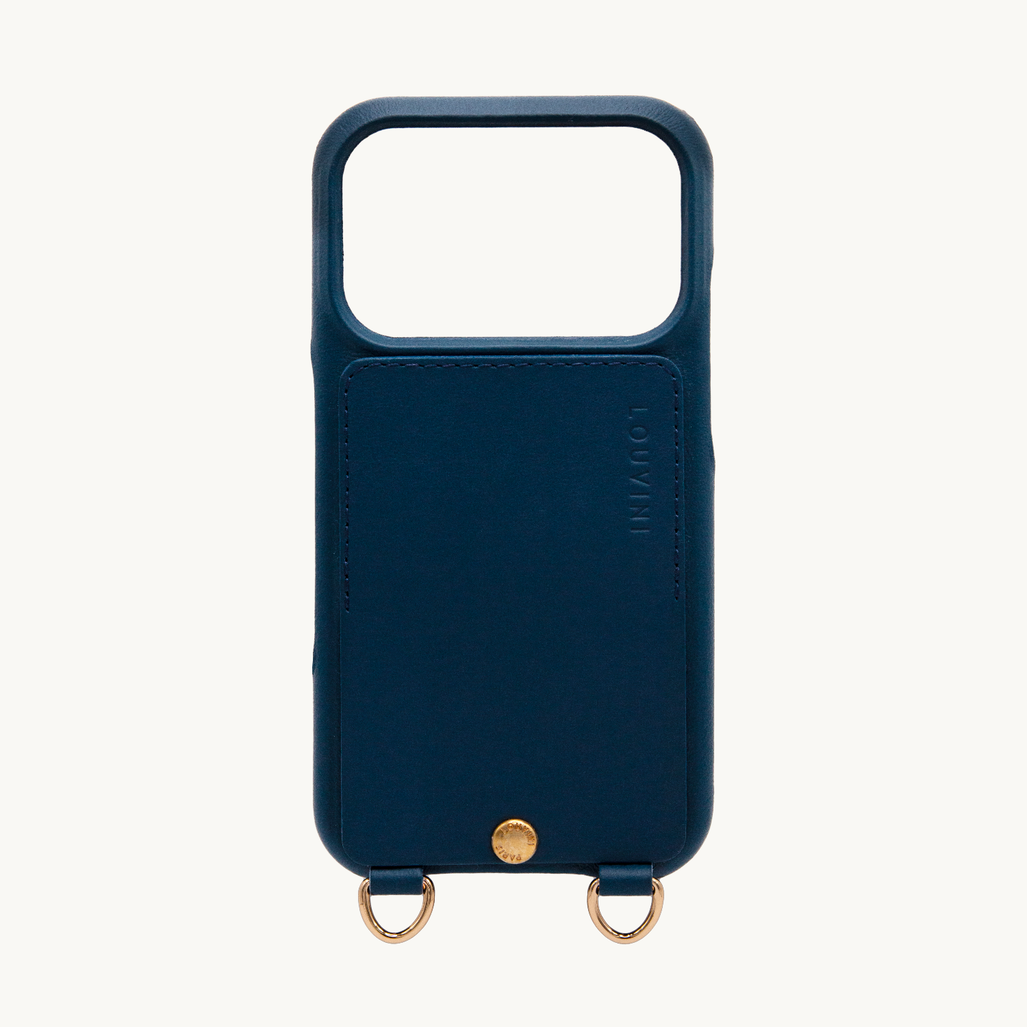 iPhone Leather Case with wallet and loops LOU - NAVY