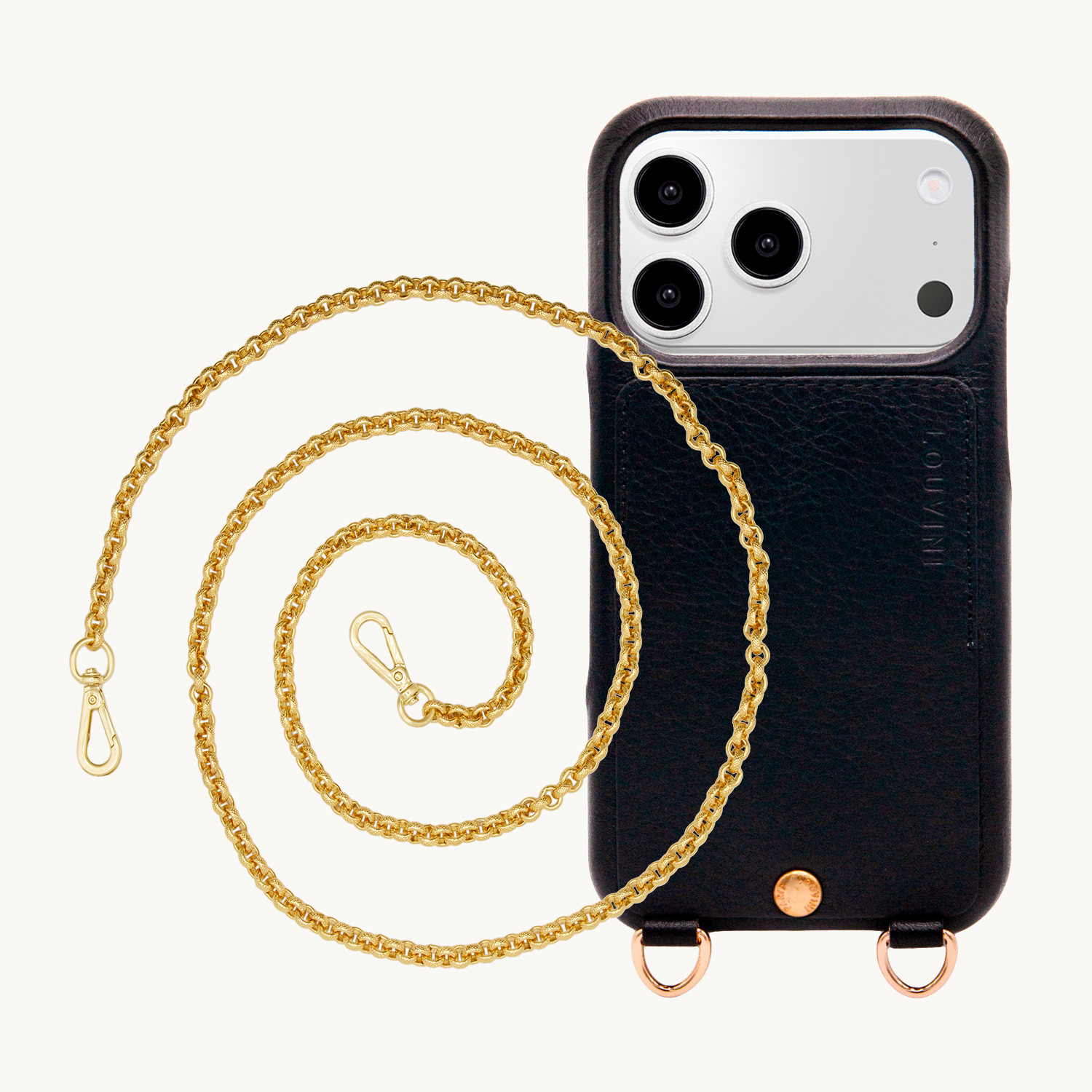 LOU Black Leather Case & SAVANA Chain