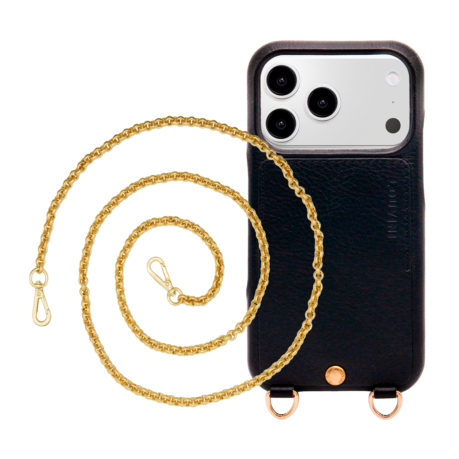 LOU Black Leather Case & SAVANA Chain